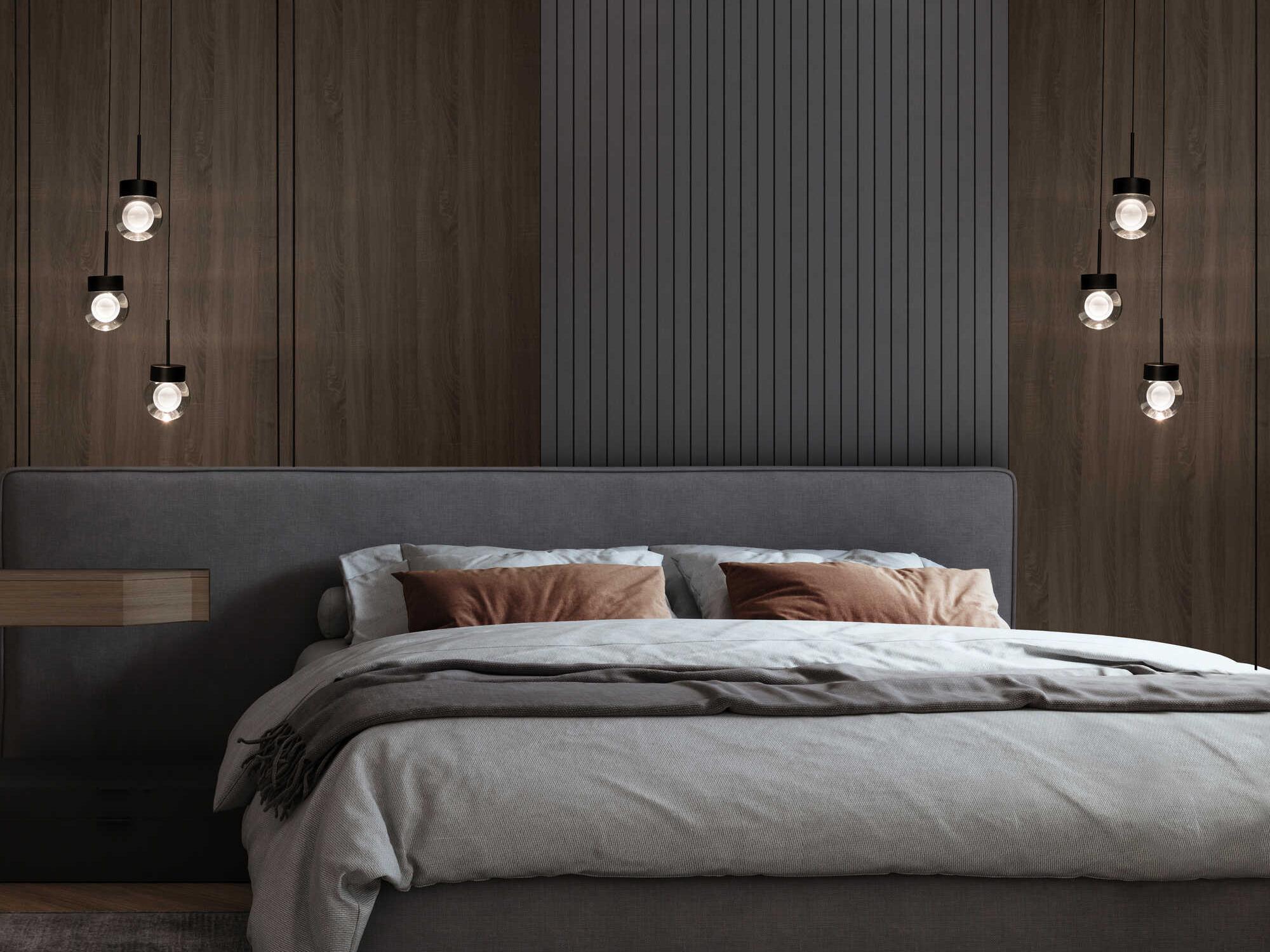 Modern Forms Double Bubble 3-Light Black Globe Mini Pendant