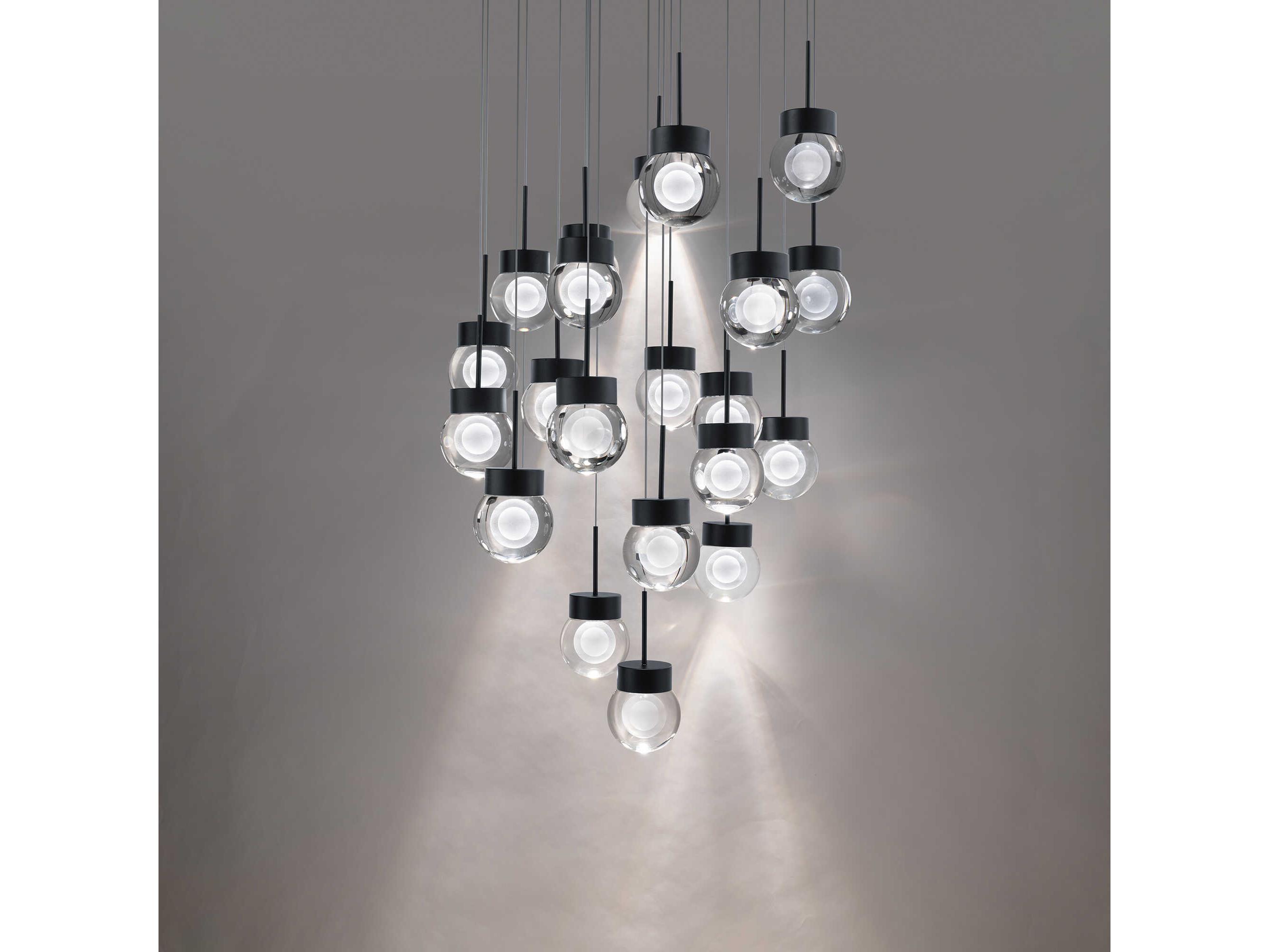 Modern Forms Double Bubble 21-Light Black Globe Pendant