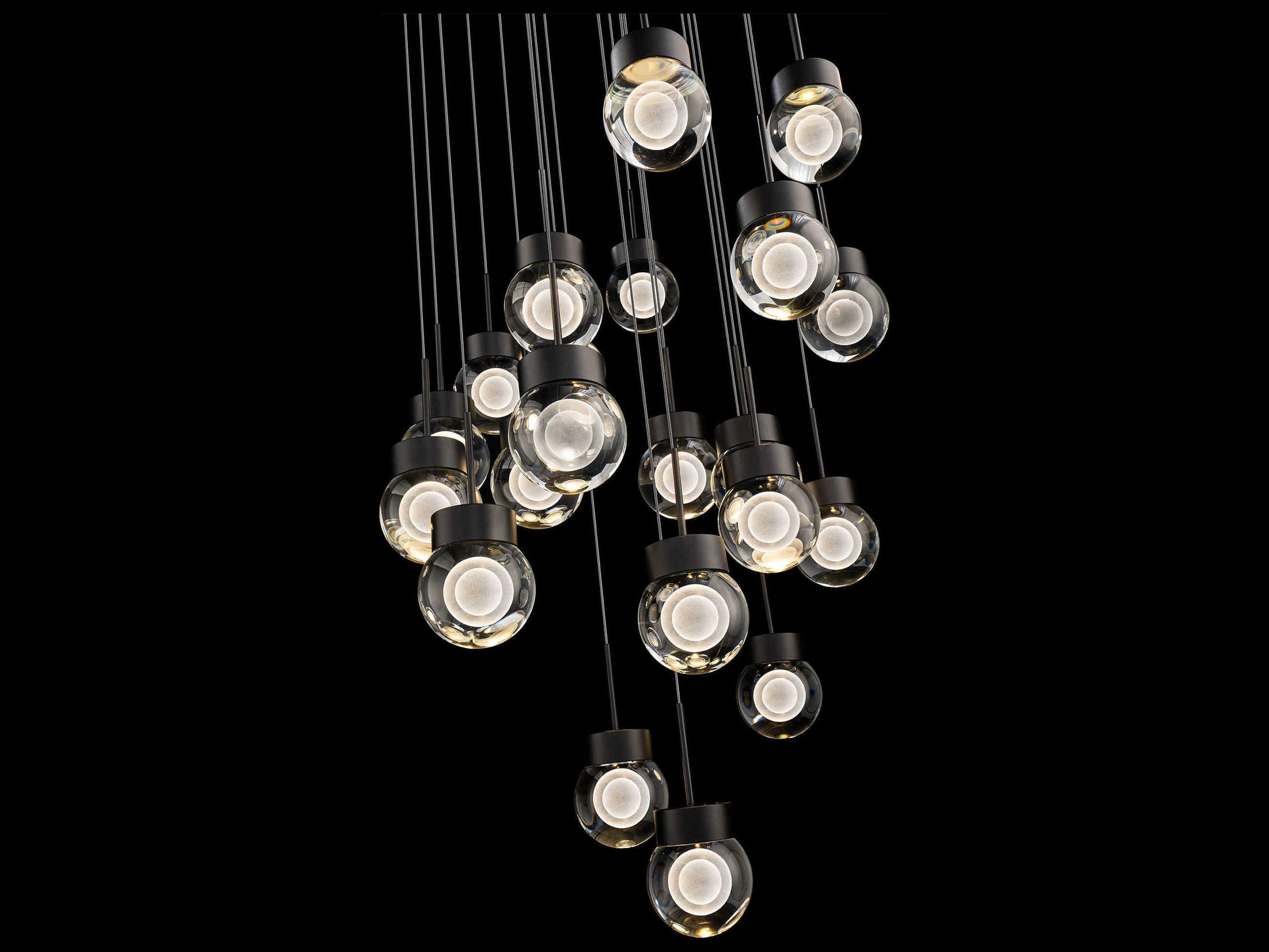 Modern Forms Double Bubble 21-Light Black Globe Pendant