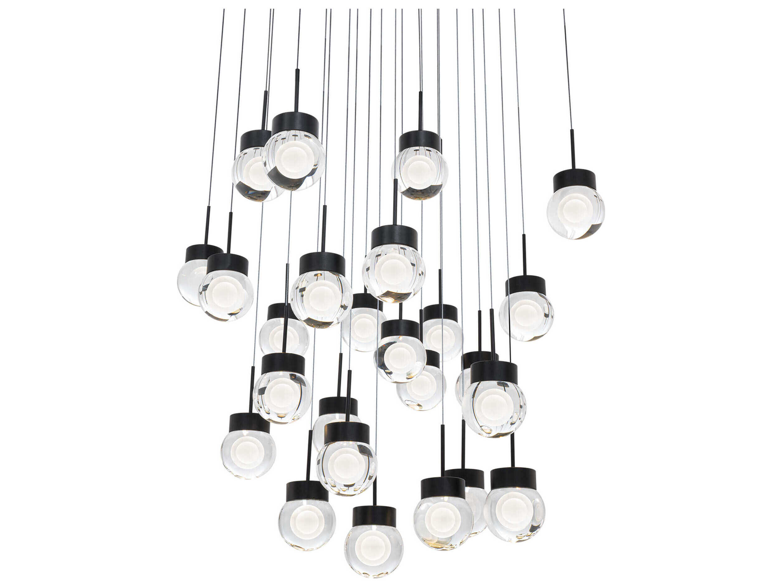 Modern Forms Double Bubble 25-Light Black Globe Pendant