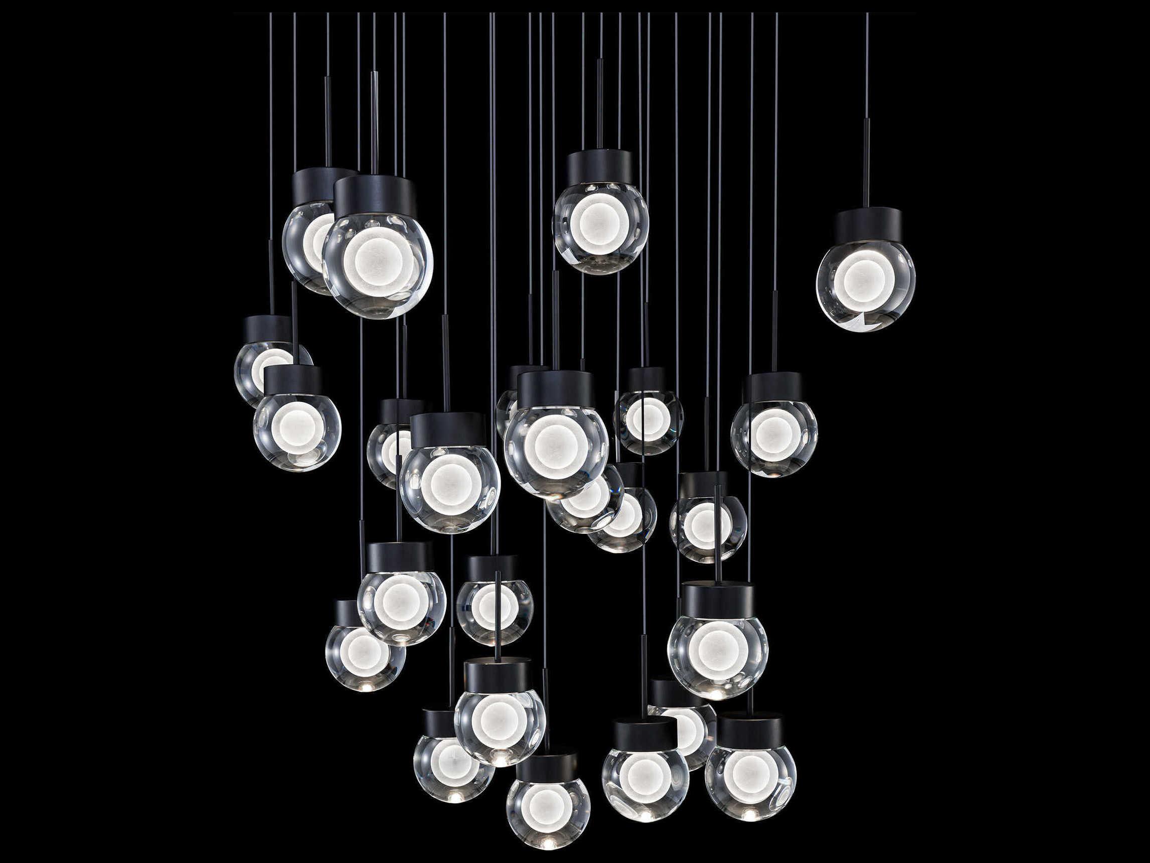 Modern Forms Double Bubble 25-Light Black Globe Pendant