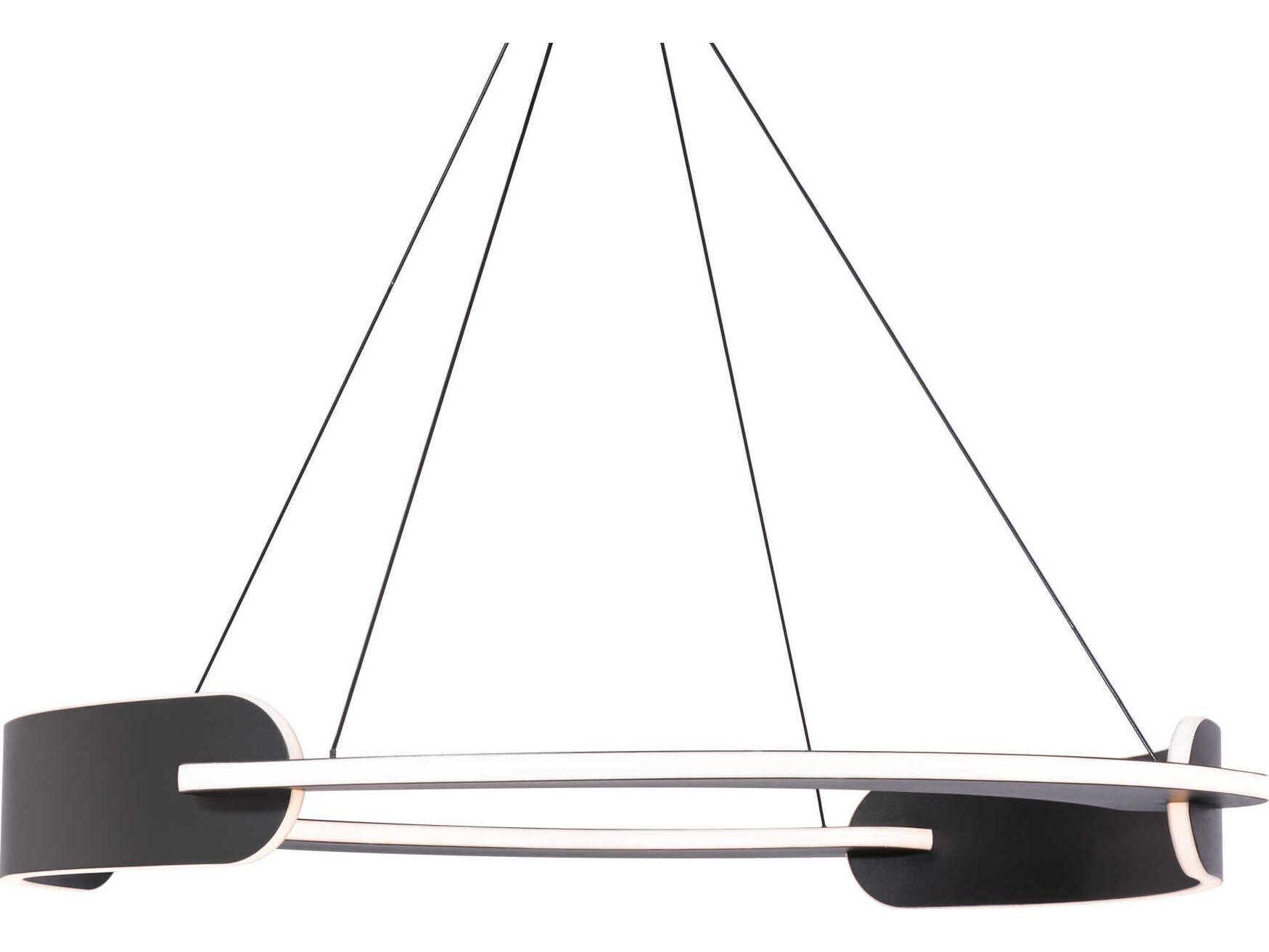 Modern Forms Ilios 4-Light Black LED Round Pendant