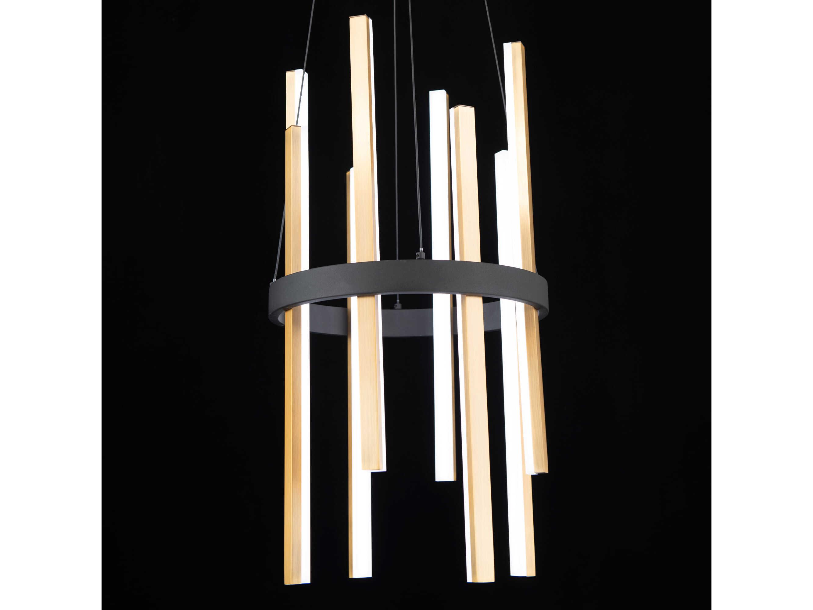 Modern Forms Harmonix 1-Light Black Aged Brass LED Pendant