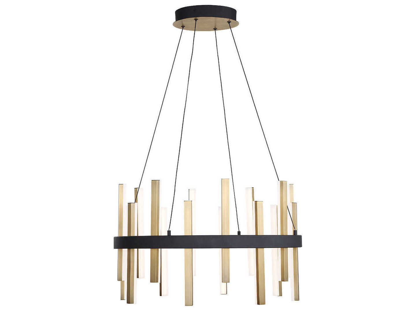 Modern Forms Harmonix 1-Light Black Aged Brass LED Pendant