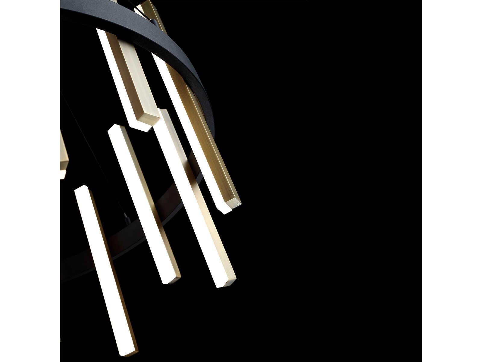 Modern Forms Harmonix 1-Light Black Aged Brass LED Pendant