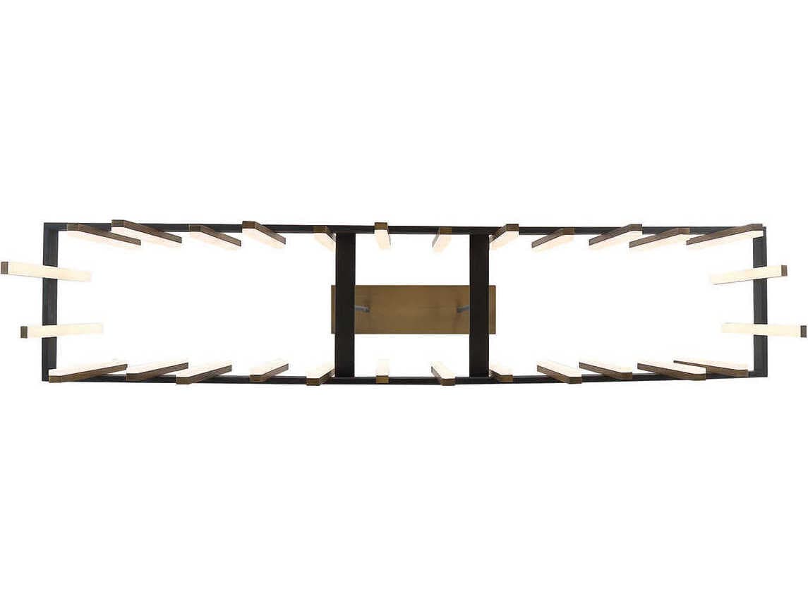 Modern Forms Harmonix 1-Light Black Aged Brass LED Linear Island Pendant