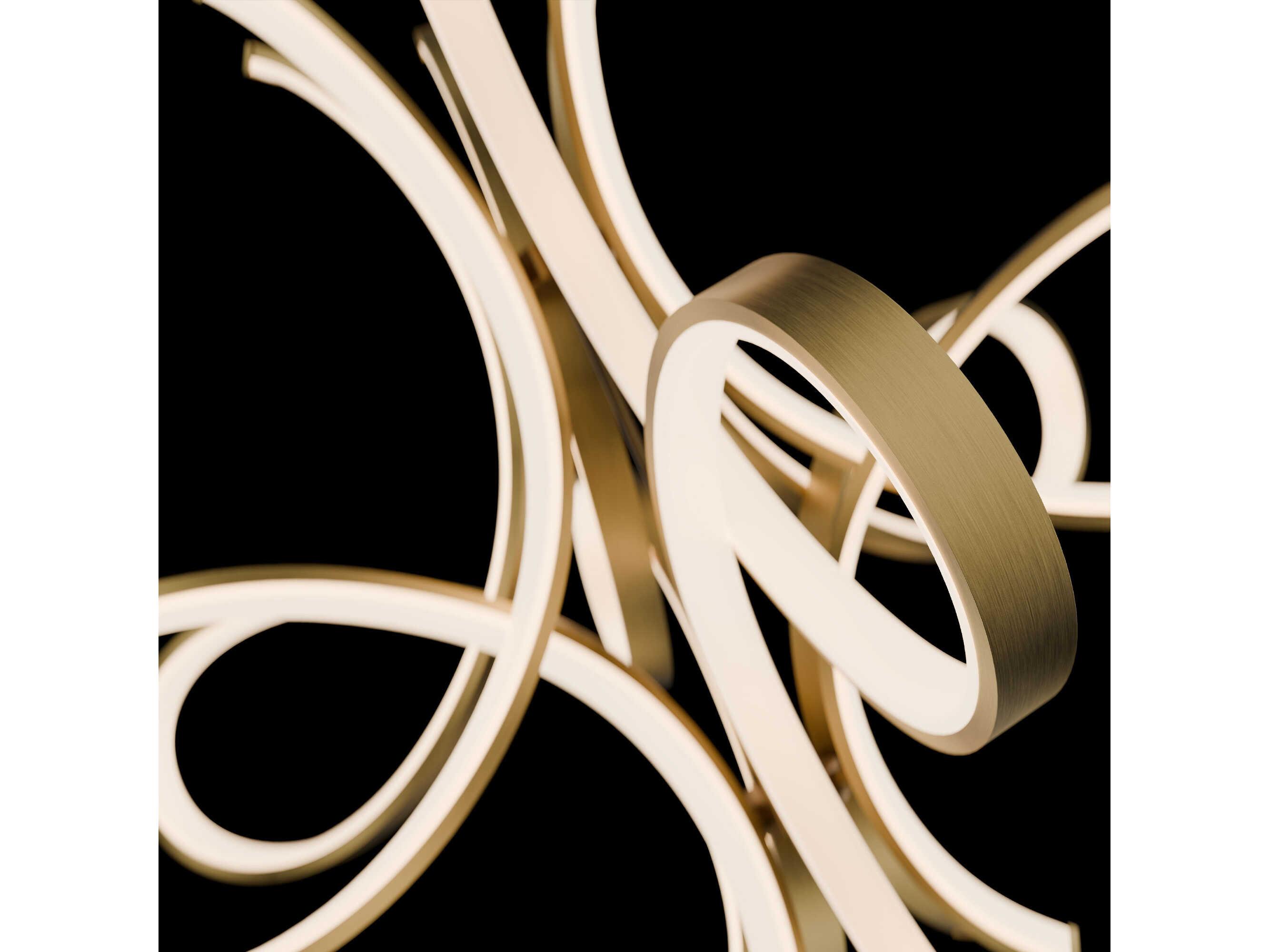 Modern Forms Fleur De Lis 1-Light Aged Brass Pendant