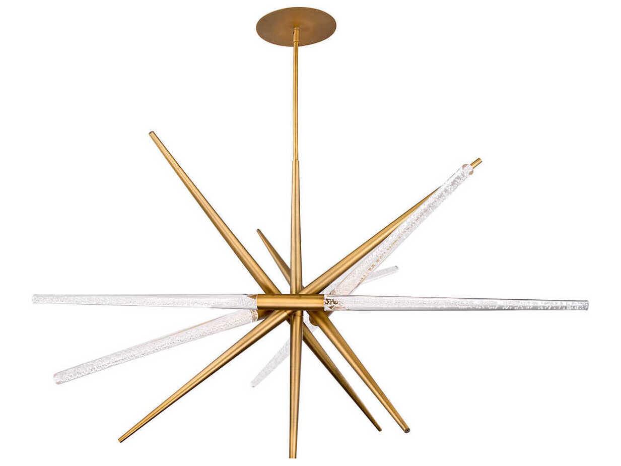 Modern Forms Stormy 12-Light Aged Brass LED Linear Pendant
