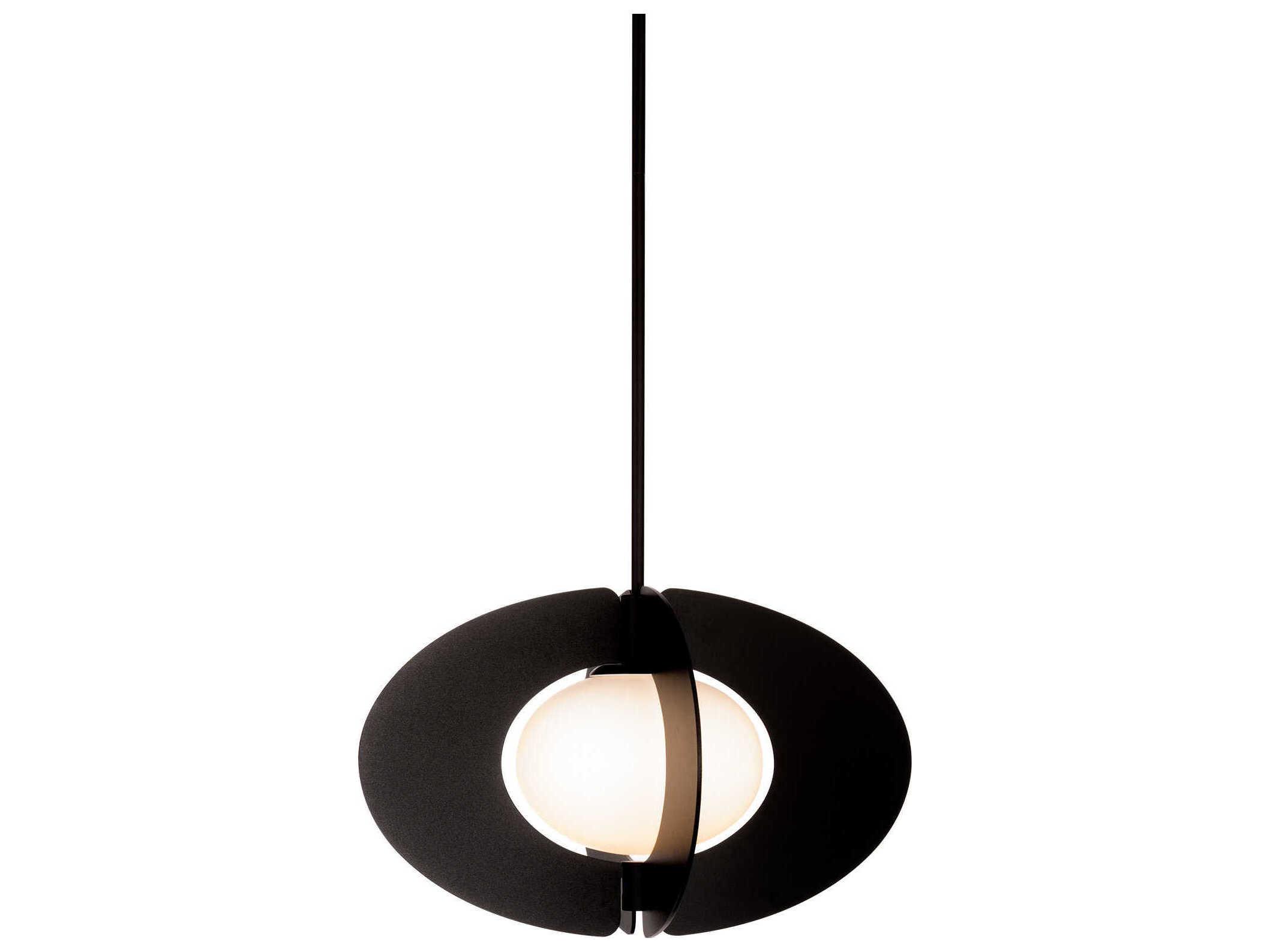Modern Forms Echelon 1-Light Black Glass LED Geometric Pendant