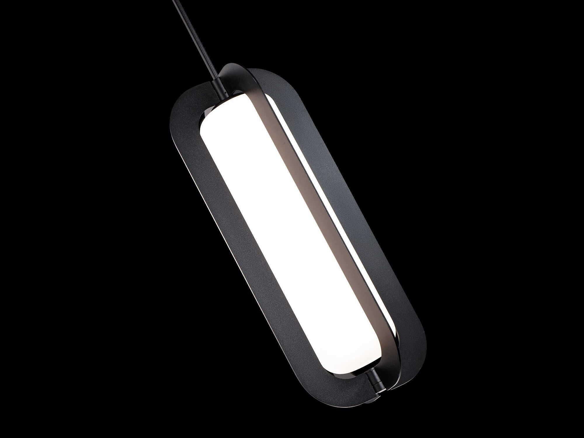 Modern Forms Echelon 1-Light Black Glass LED Cylinder Mini Pendant