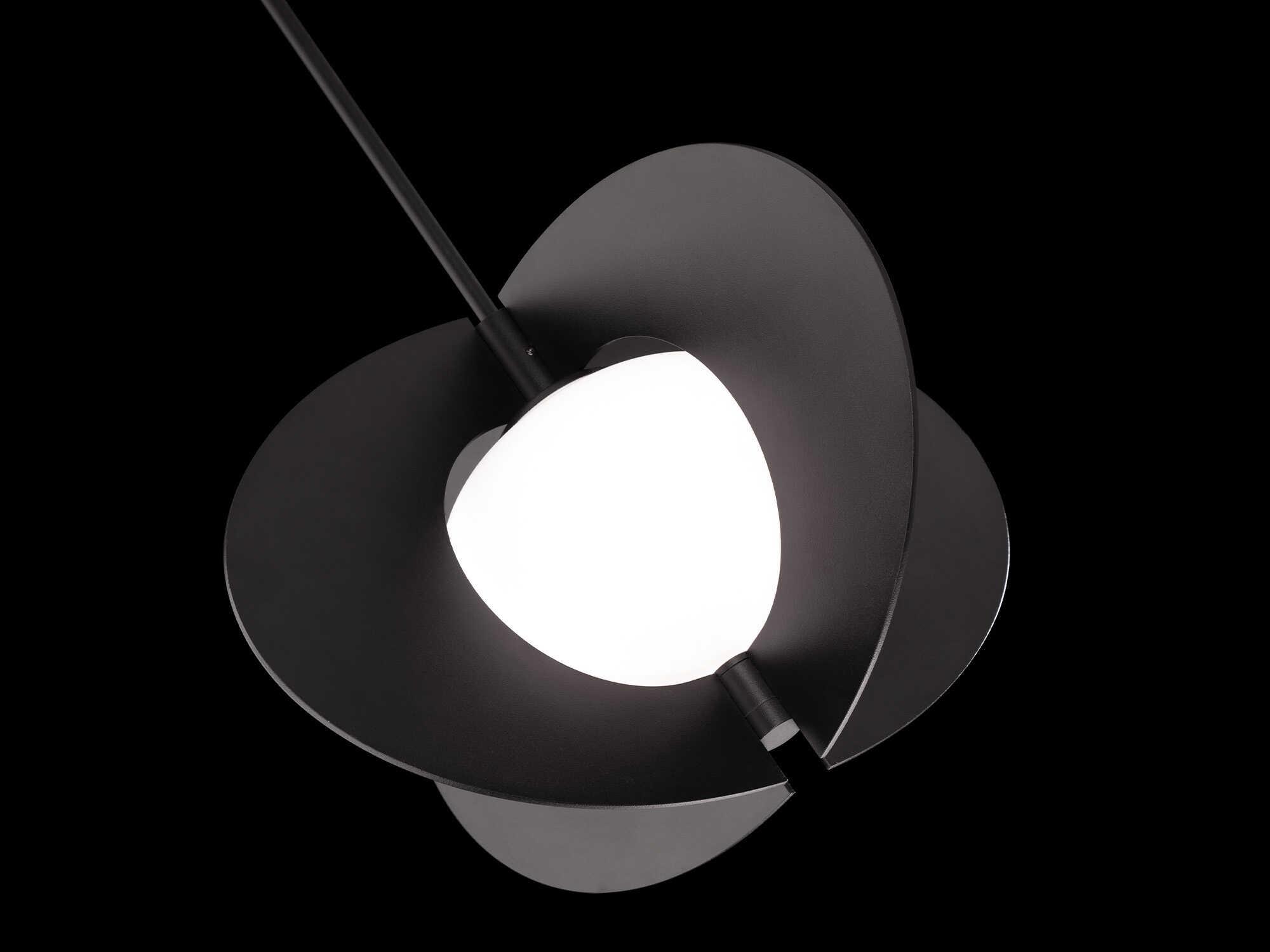 Modern Forms Echelon 1-Light Black Glass LED Geometric Pendant