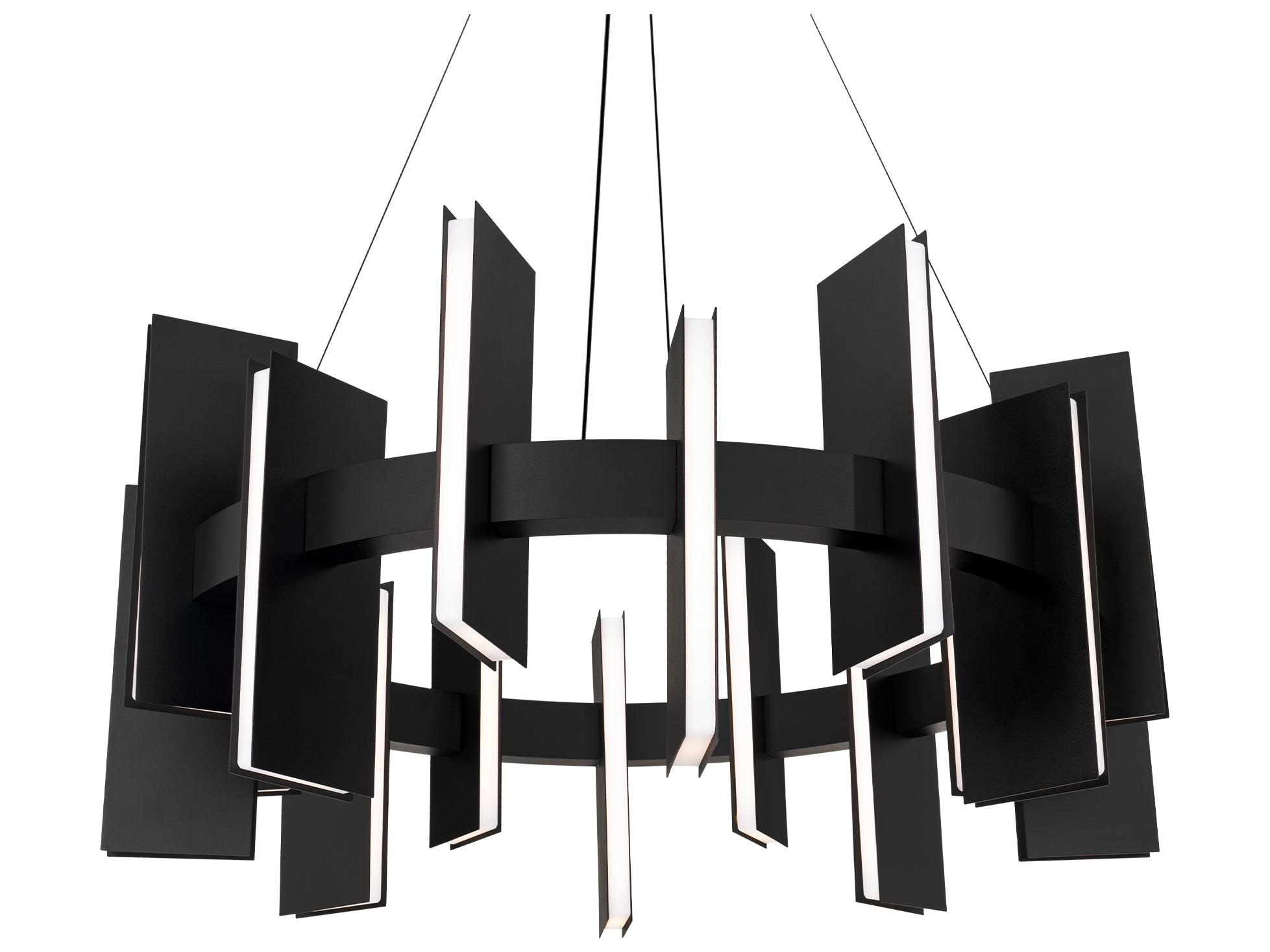 Modern Forms Ronan 1-Light Black Geometric Pendant