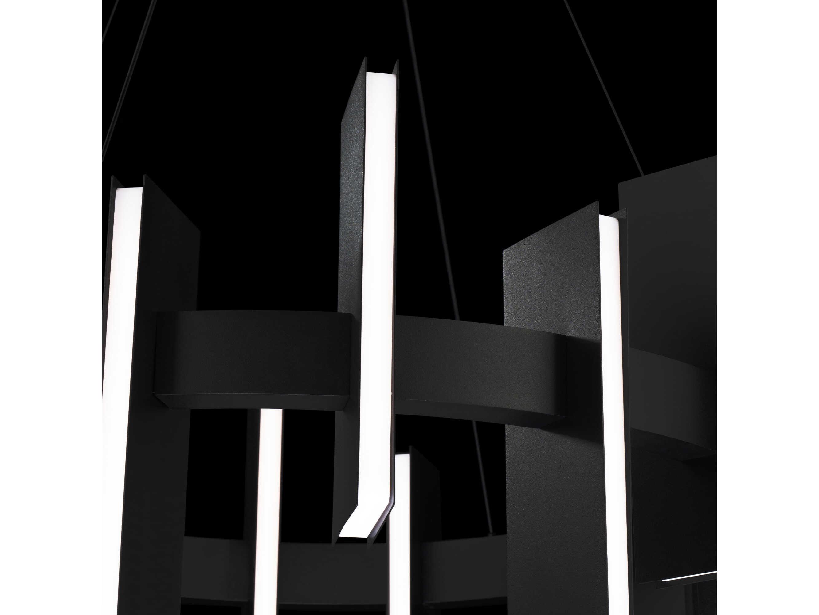 Modern Forms Ronan 1-Light Black Geometric Pendant