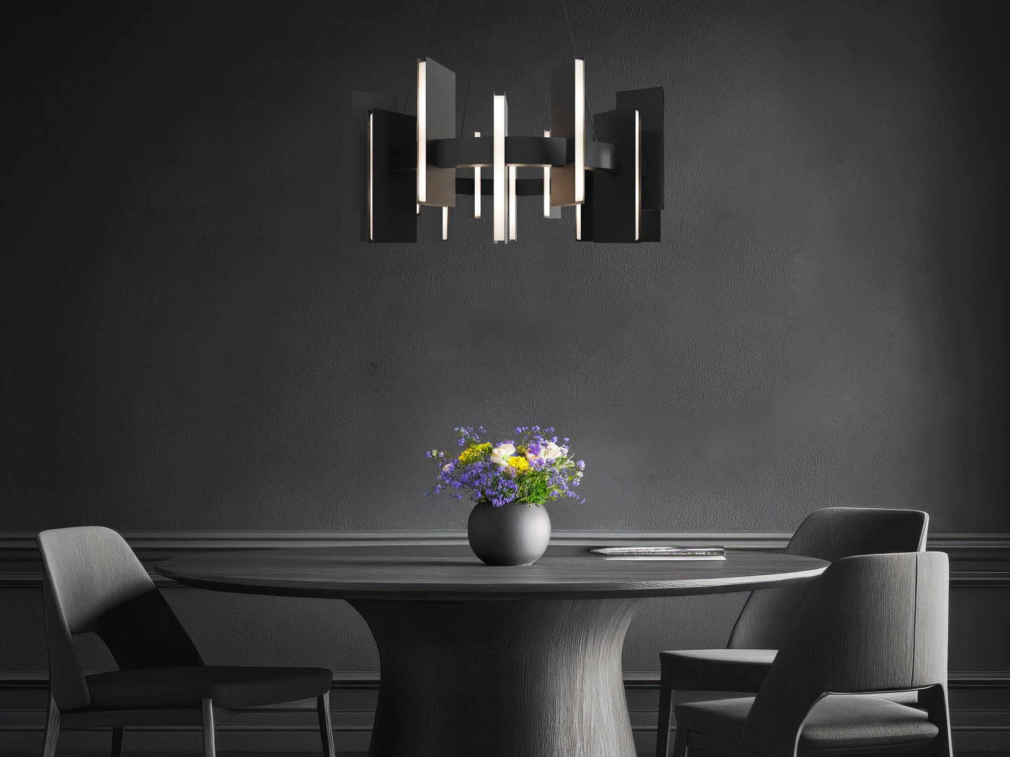 Modern Forms Ronan 1-Light Black Geometric Pendant