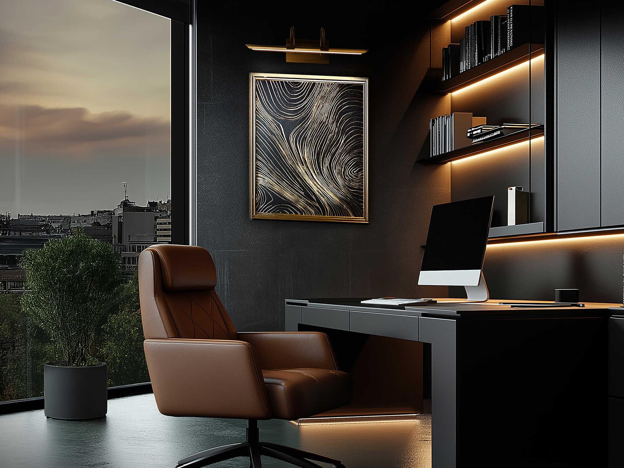 Modern Forms Ansel 1-Light Aged Brass Picture Light