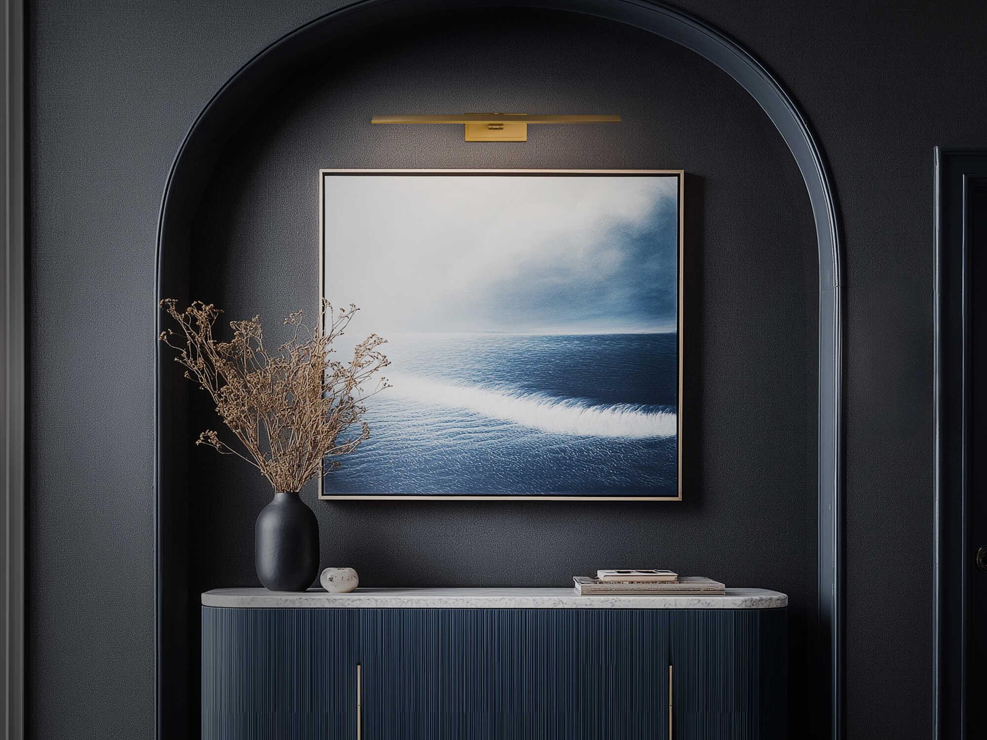 Modern Forms Diver 1-Light Aged Brass Picture Light