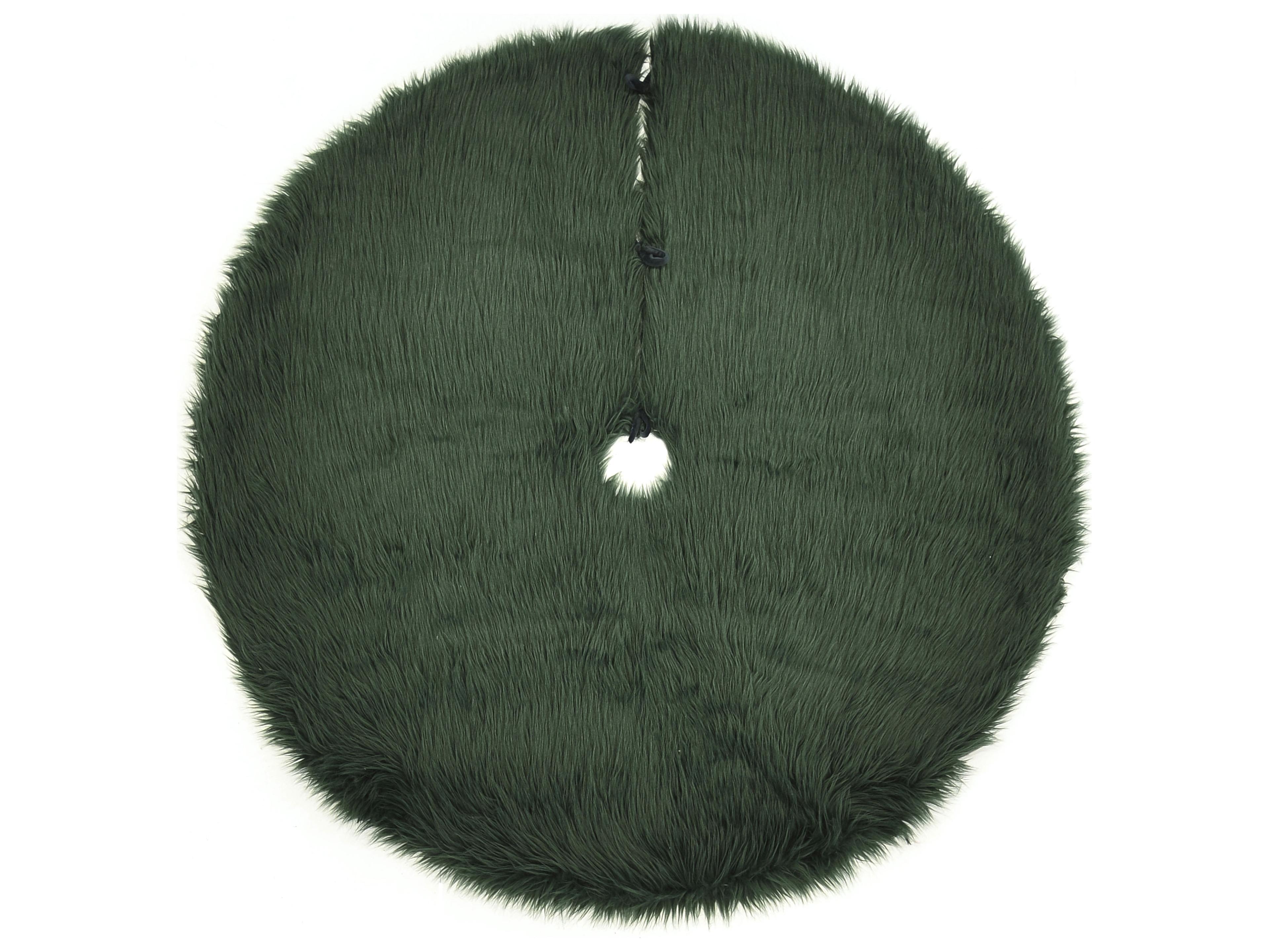 Momeni Green Furry Tree Skirt