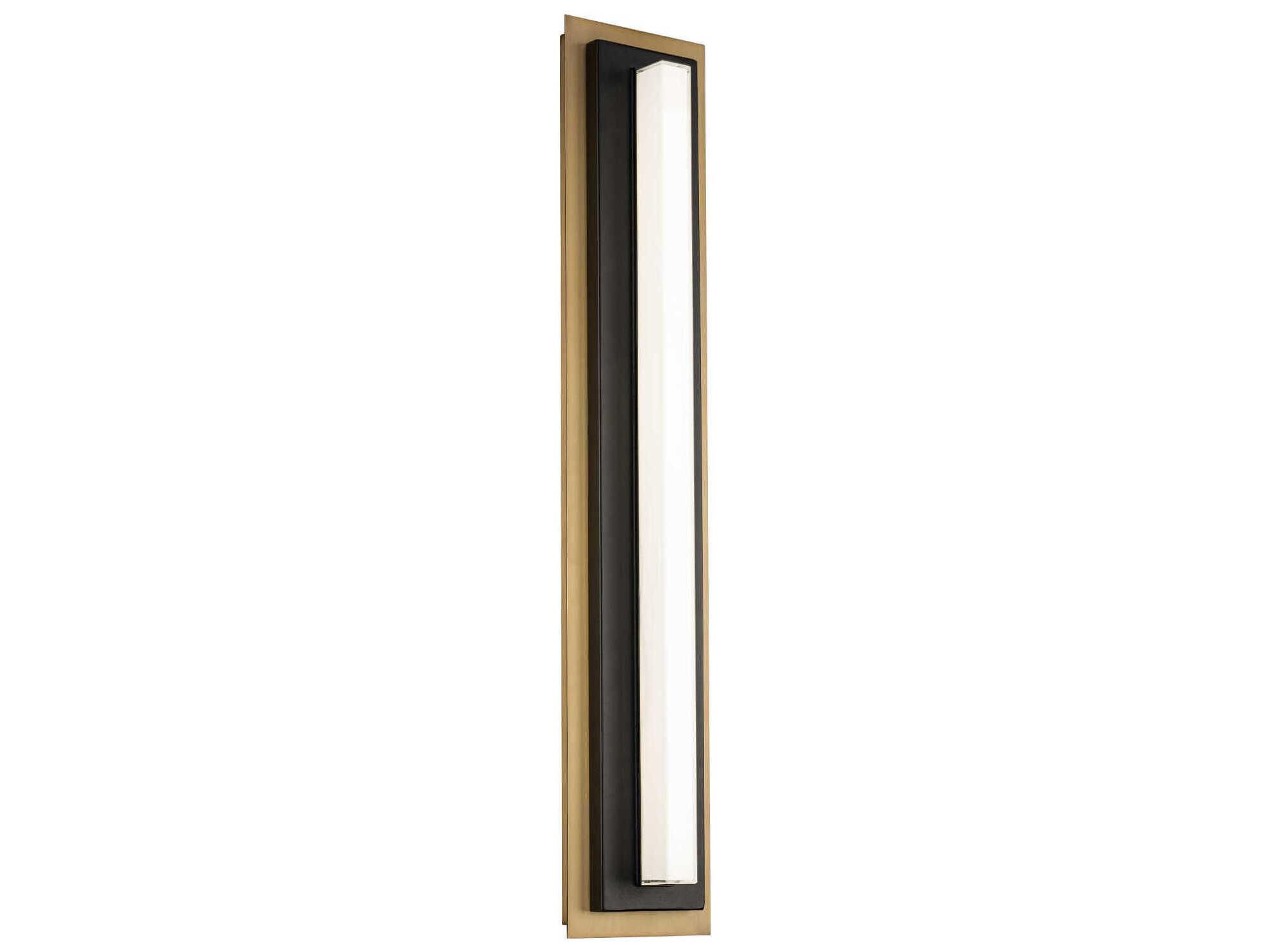 Modern Forms Lyrikal 1-Light Black With Aged Brass Wall Sconce