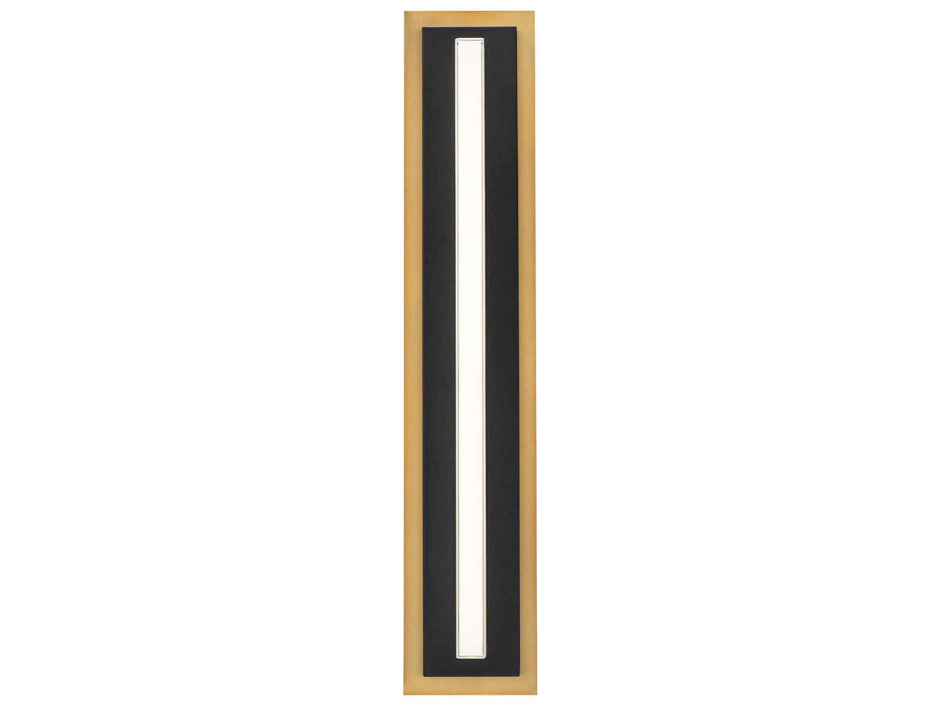 Modern Forms Lyrikal 1-Light Black With Aged Brass Wall Sconce