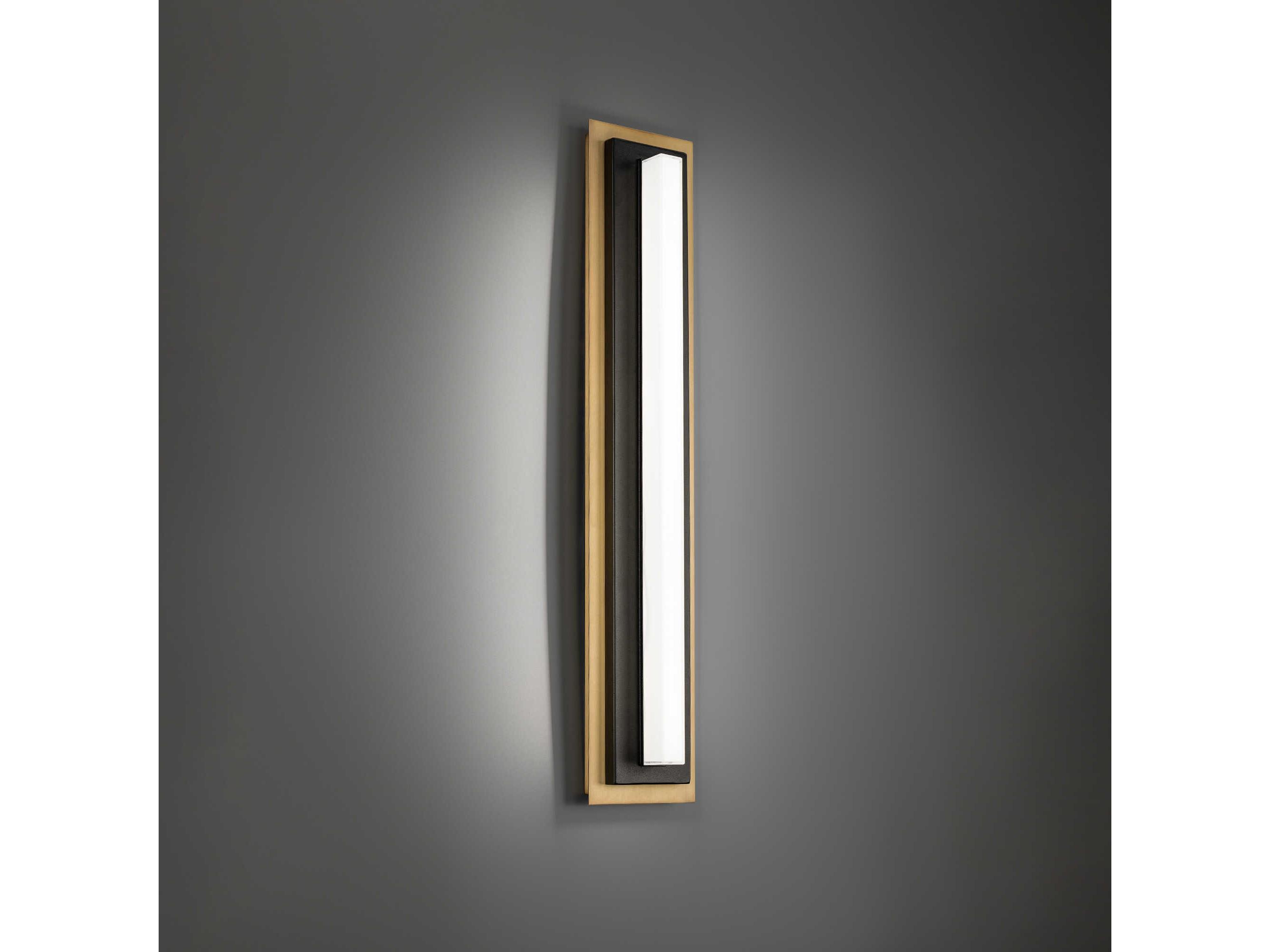 Modern Forms Lyrikal 1-Light Black With Aged Brass Wall Sconce