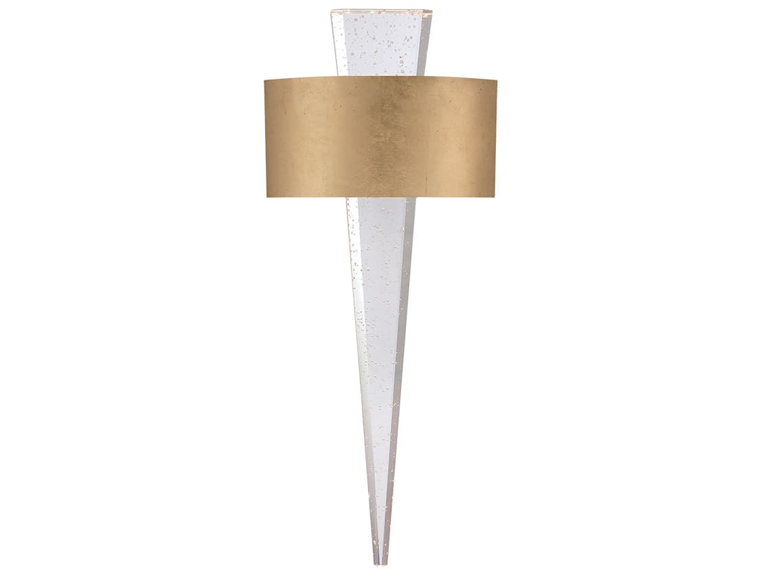 Modern Forms Palladian 2-Light Gold Leaf Crystal Glass Wall Sconce