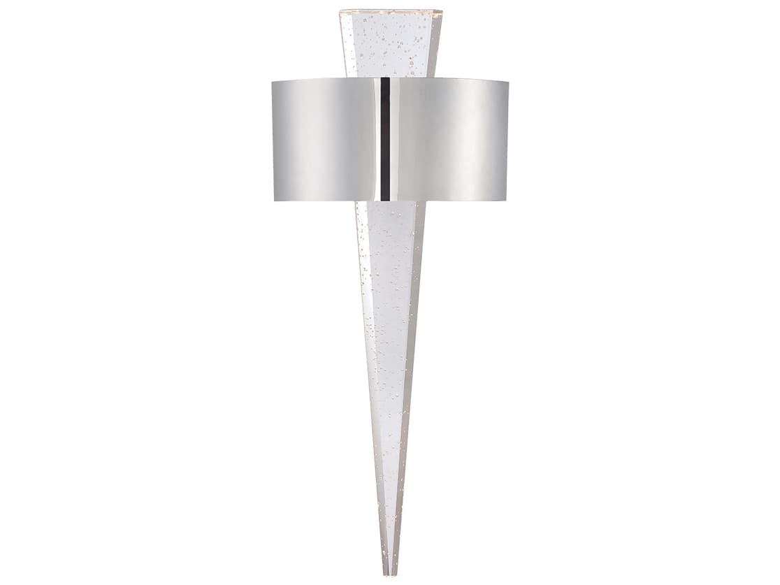 Modern Forms Palladian 2-Light Polished Nickel Crystal Glass Wall Sconce