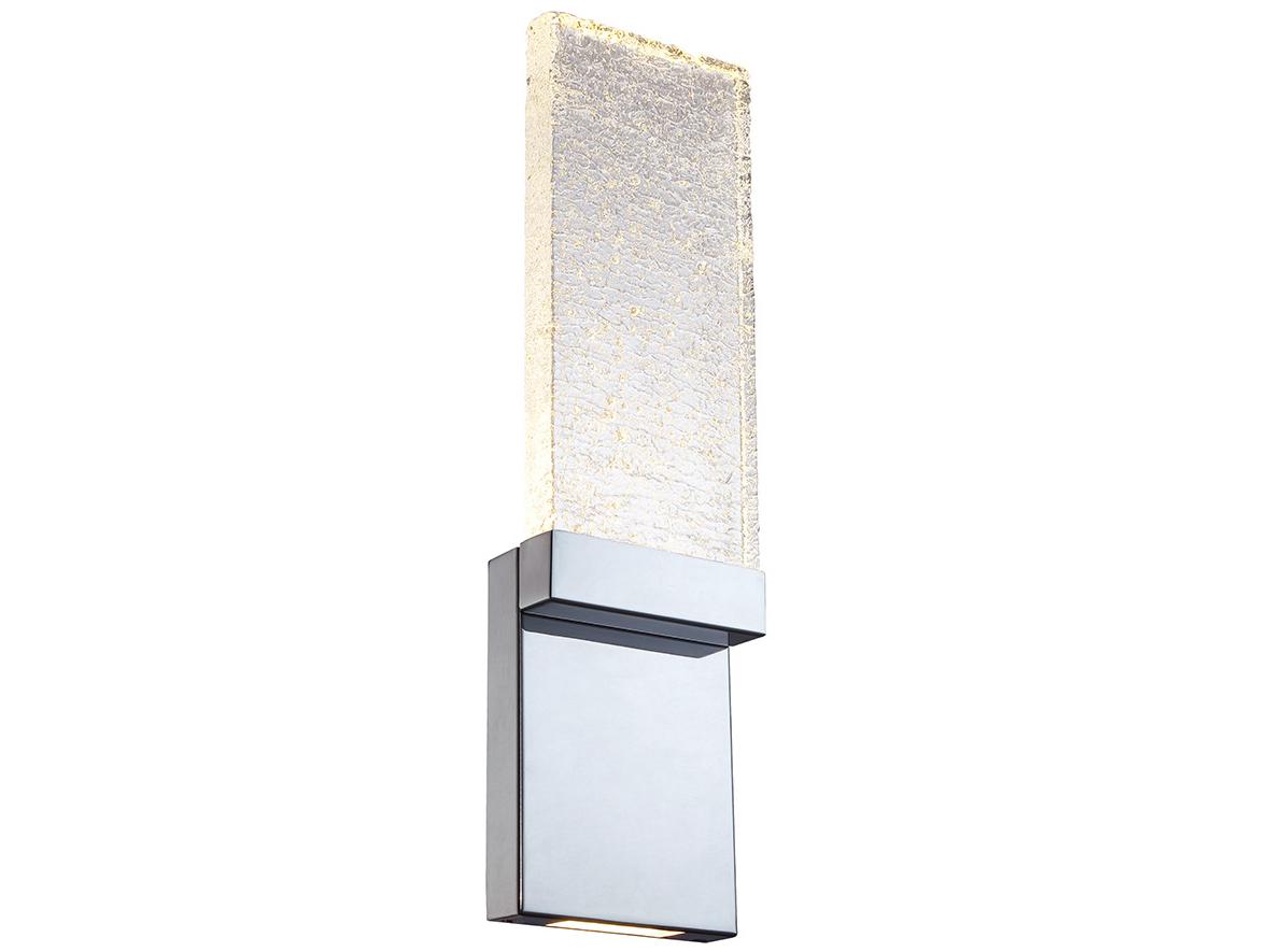 Modern Forms Glacier 1-Light Chrome Glass LED Wall Sconce