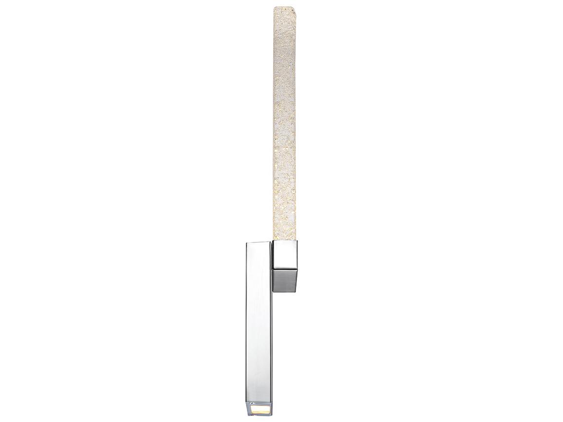 Modern Forms Glacier 1-Light Chrome Glass LED Wall Sconce