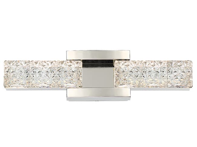 Modern Forms Sofia 1-Light Polished Nickel Crystal LED Vanity Light