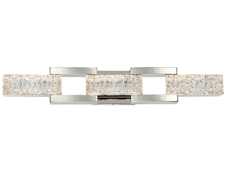 Modern Forms Sofia 2-Light Polished Nickel Crystal LED Vanity Light