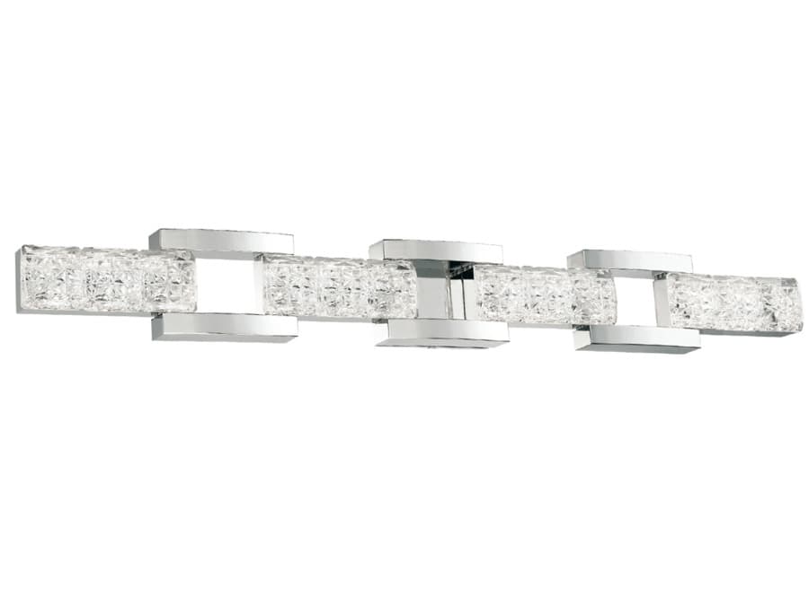 Modern Forms Sofia 3-Light Polished Nickel Crystal LED Vanity Light