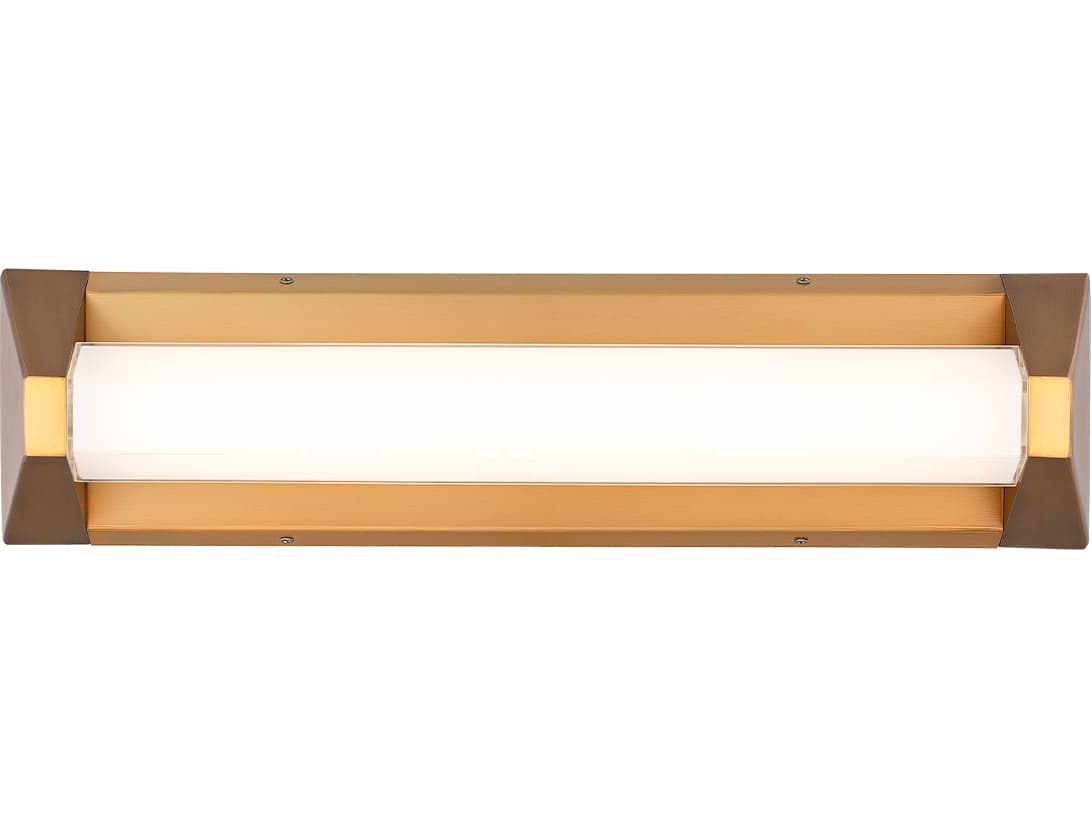 Modern Forms Swale 1-Light Aged Brass Vanity Light