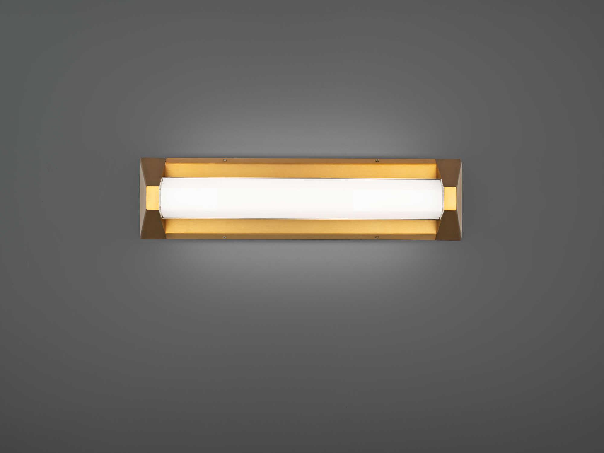 Modern Forms Swale 1-Light Aged Brass Vanity Light