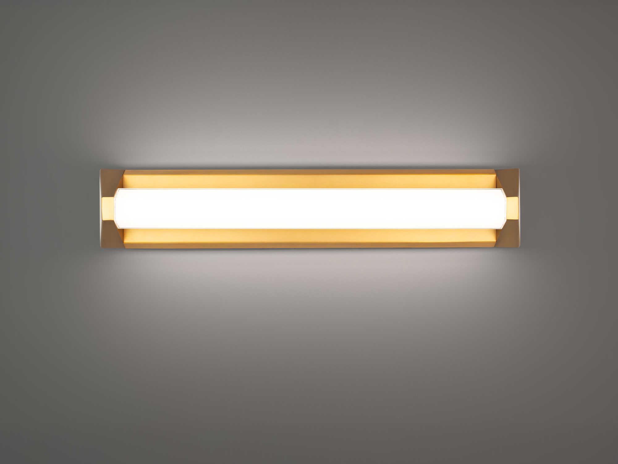 Modern Forms Swale 1-Light Aged Brass Vanity Light