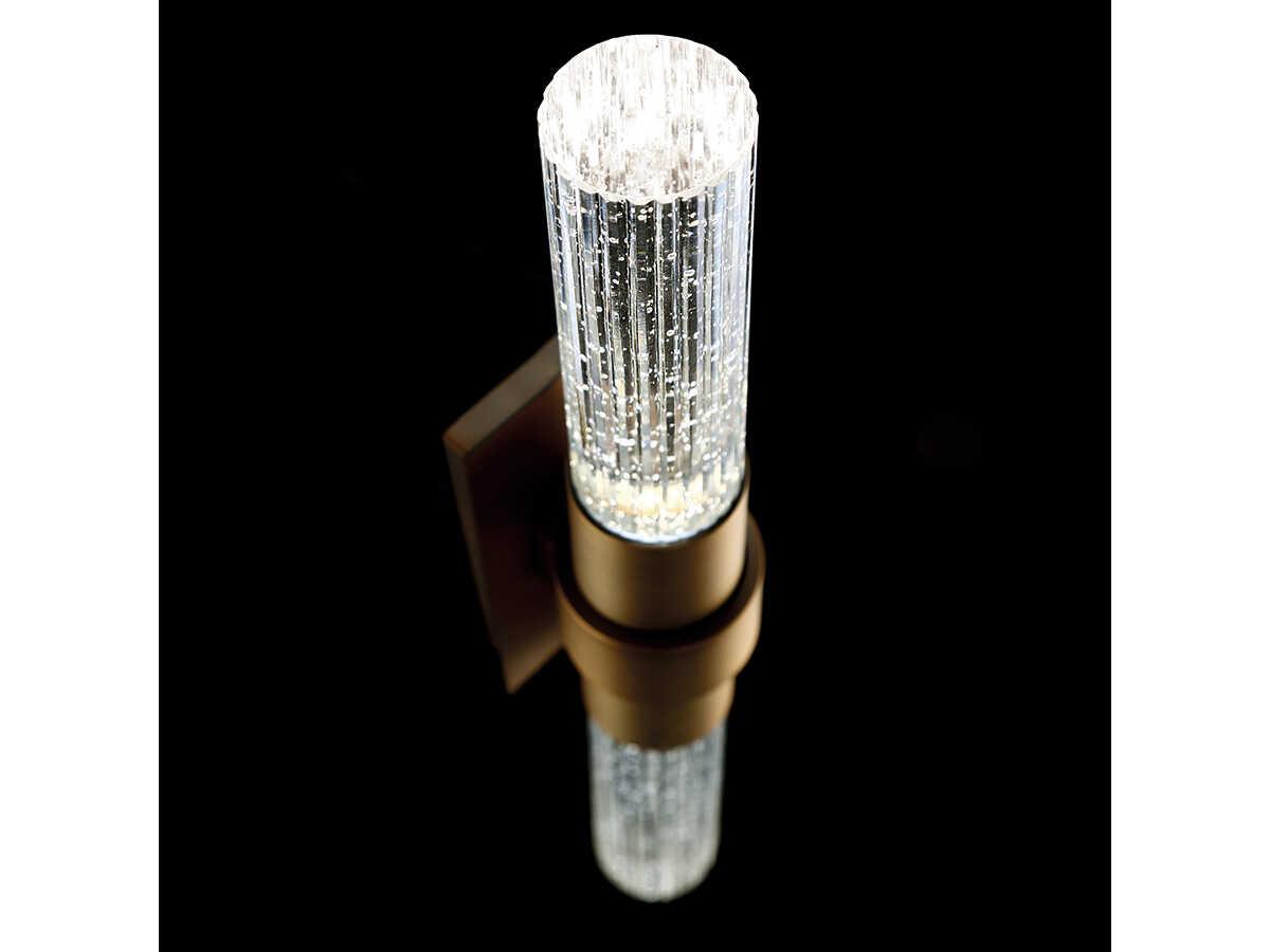 Modern Forms Ceres 1-Light Aged Brass Crystal LED Wall Sconce