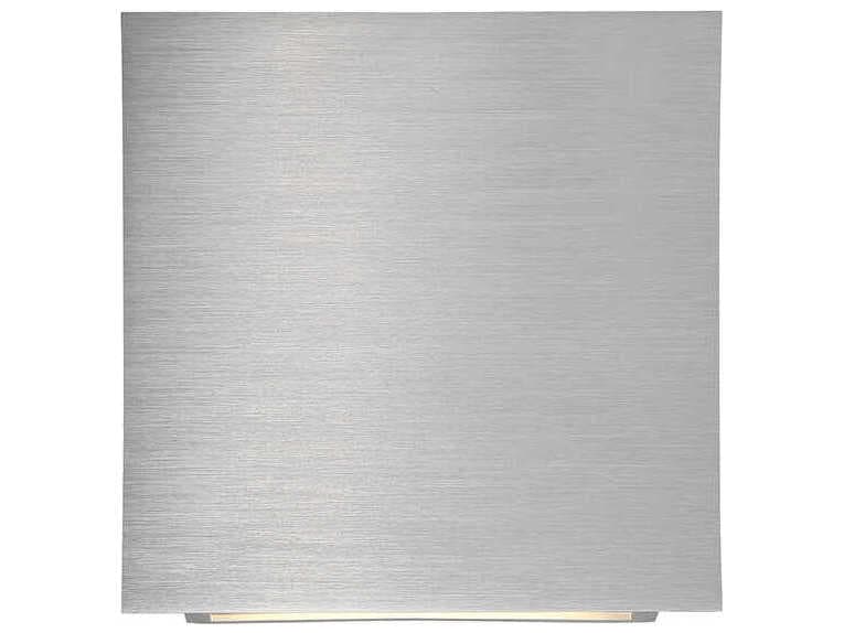 Modern Forms Slide 2-Light Brushed Aluminum Silver Glass LED Wall Sconce