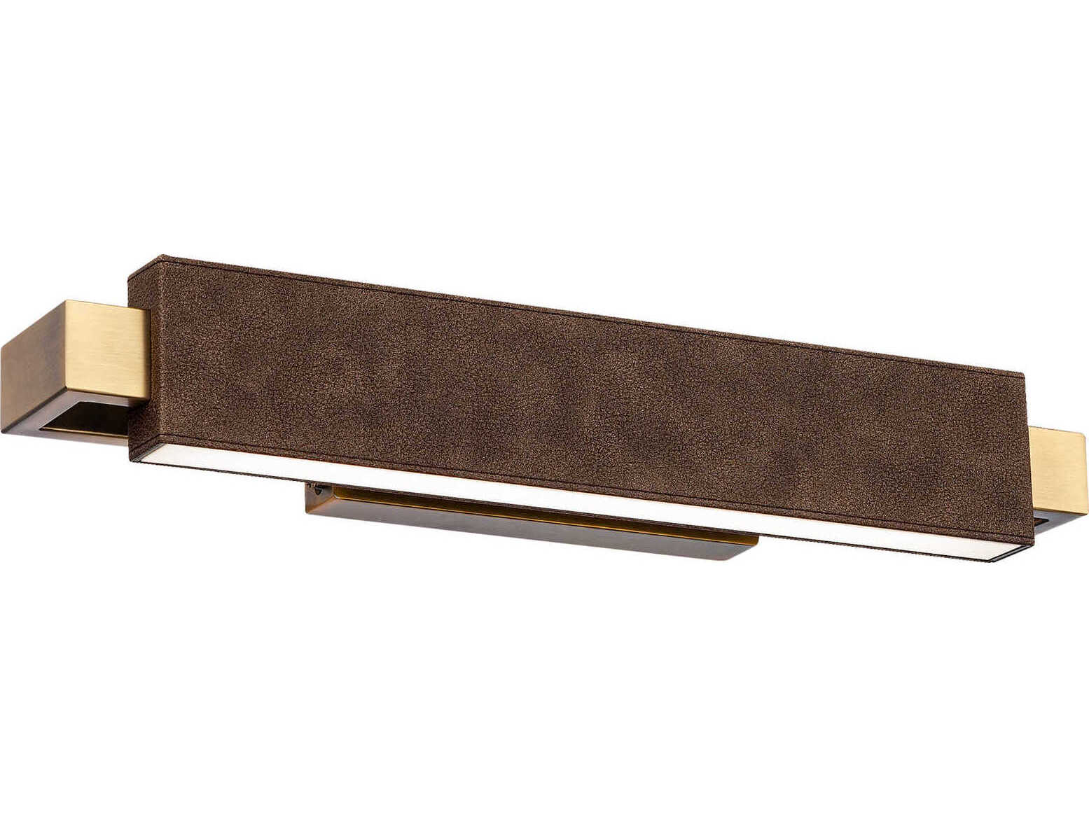 Modern Forms Kinsman 2-Light Bomber Brown Aged Brass Bronze Glass LED Vanity Light