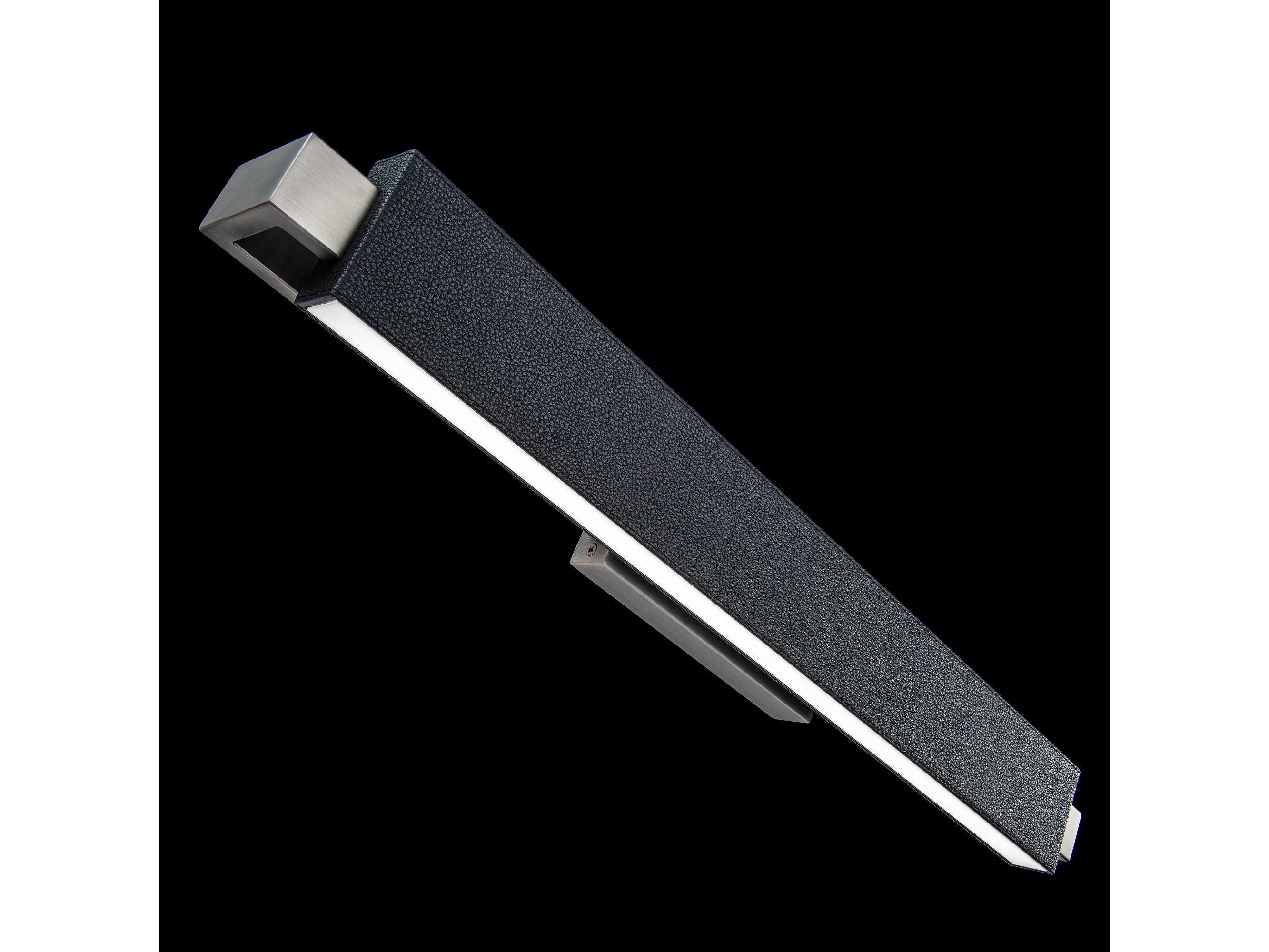 Modern Forms Kinsman 2-Light Pebbled Black Brushed Nickel Glass Vanity Light