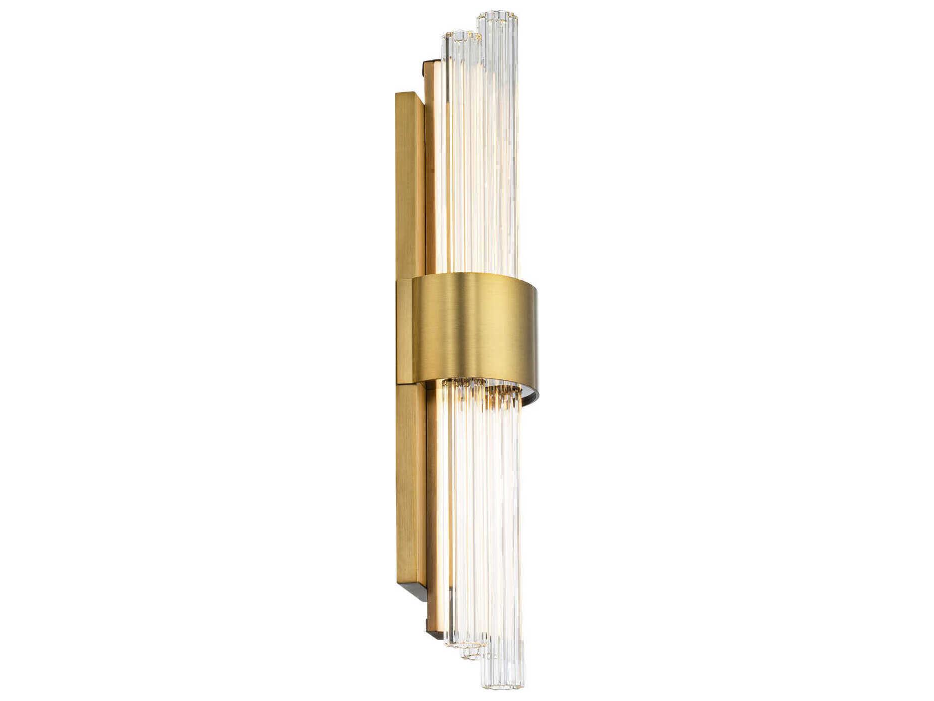 Modern Forms Luzerne 2-Light Aged Brass Glass LED Vanity Light