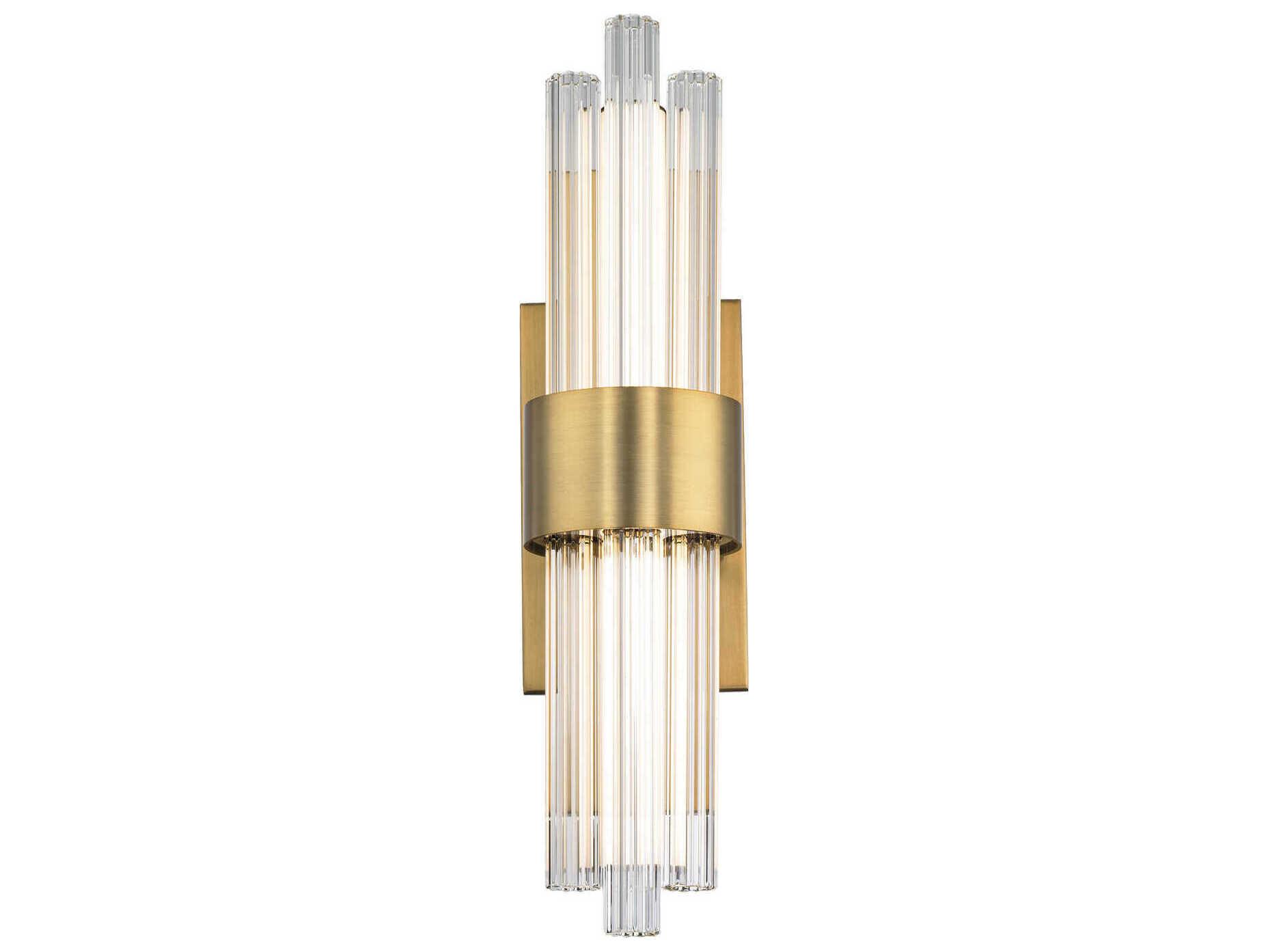 Modern Forms Luzerne 2-Light Aged Brass Glass LED Vanity Light