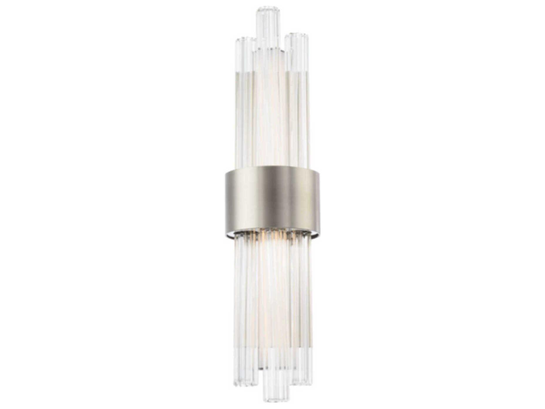Modern Forms Luzerne 2-Light Brushed Nickel Glass LED Vanity Light