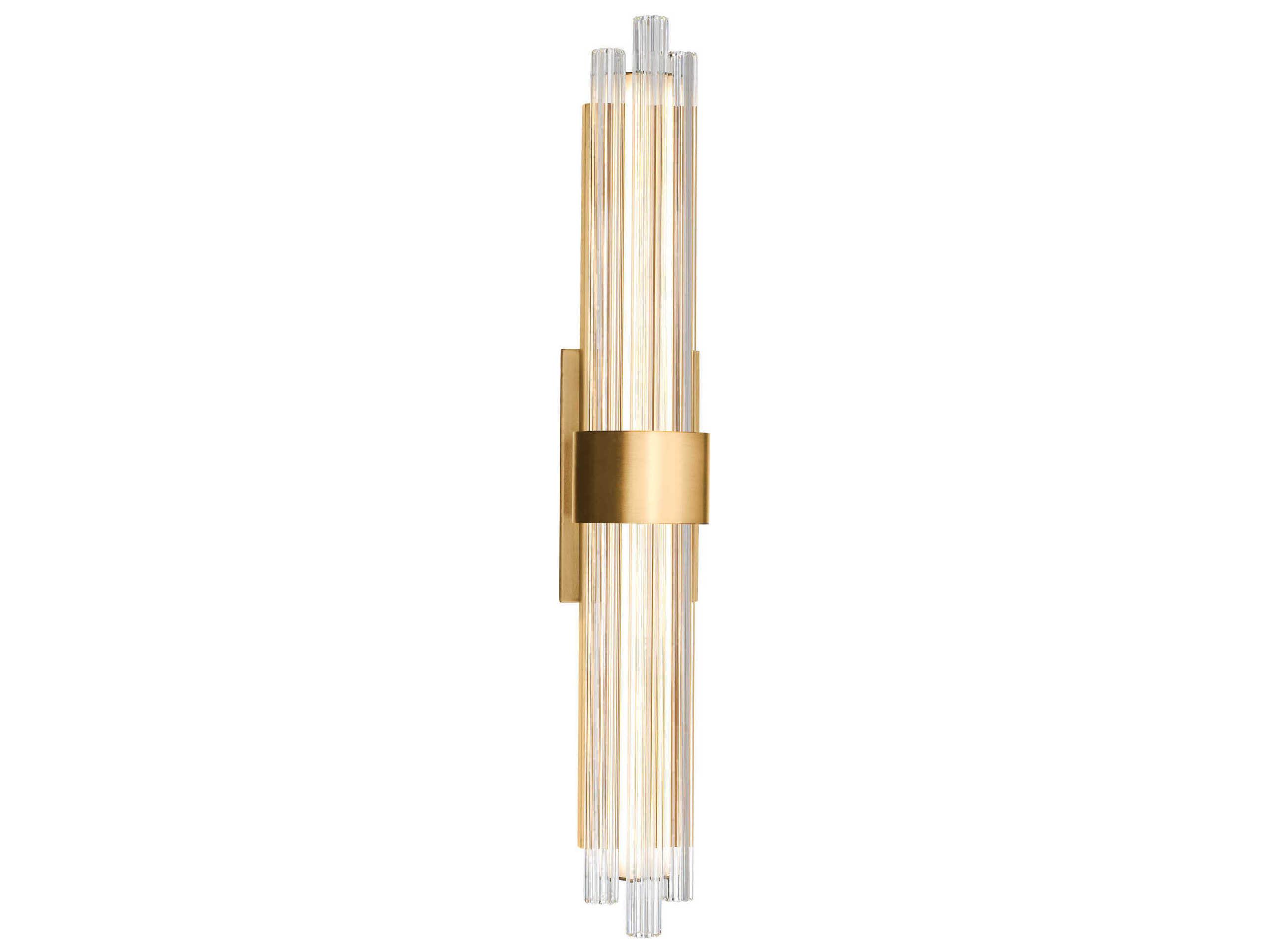 Modern Forms Luzerne 2-Light Aged Brass Glass LED Vanity Light