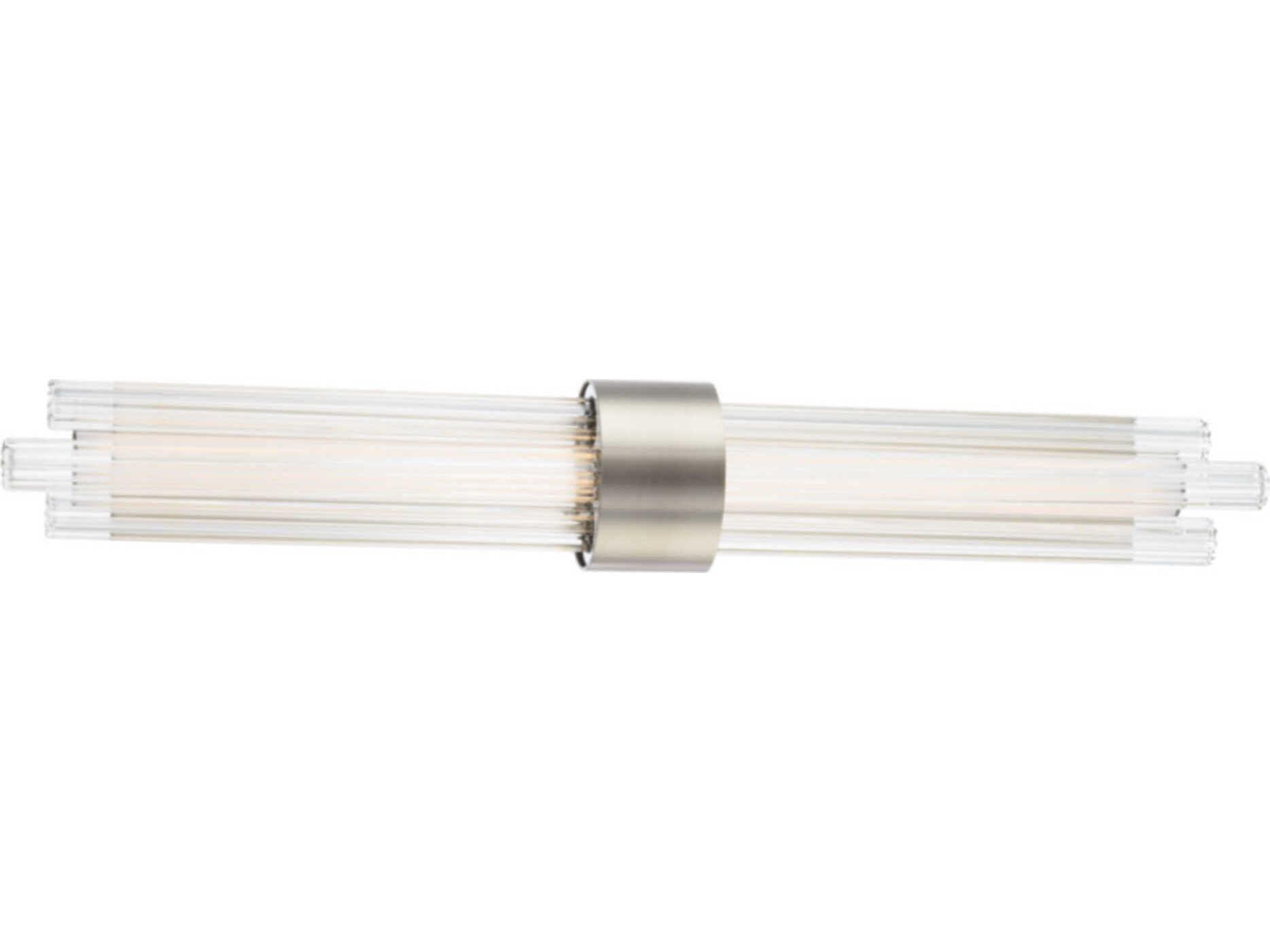 Modern Forms Luzerne 2-Light Brushed Nickel Glass LED Vanity Light