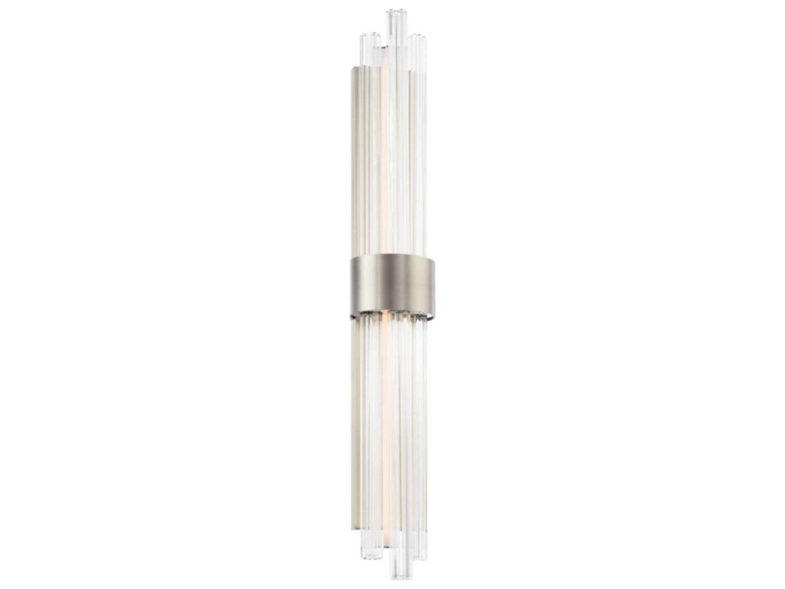 Modern Forms Luzerne 2-Light Brushed Nickel Glass LED Vanity Light