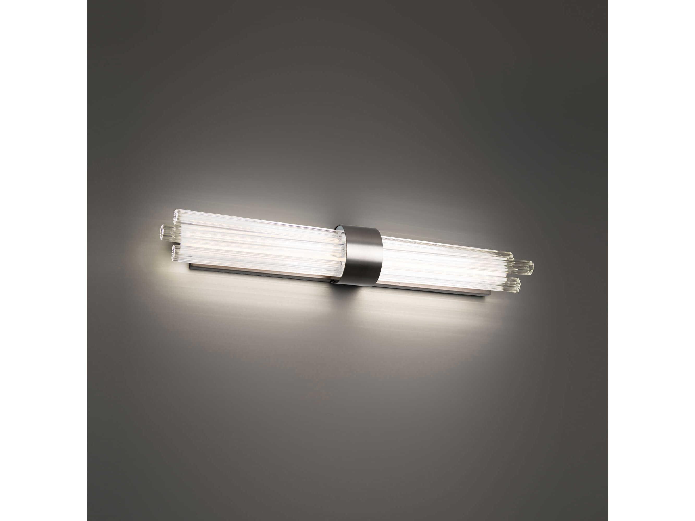 Modern Forms Luzerne 2-Light Brushed Nickel Glass LED Vanity Light