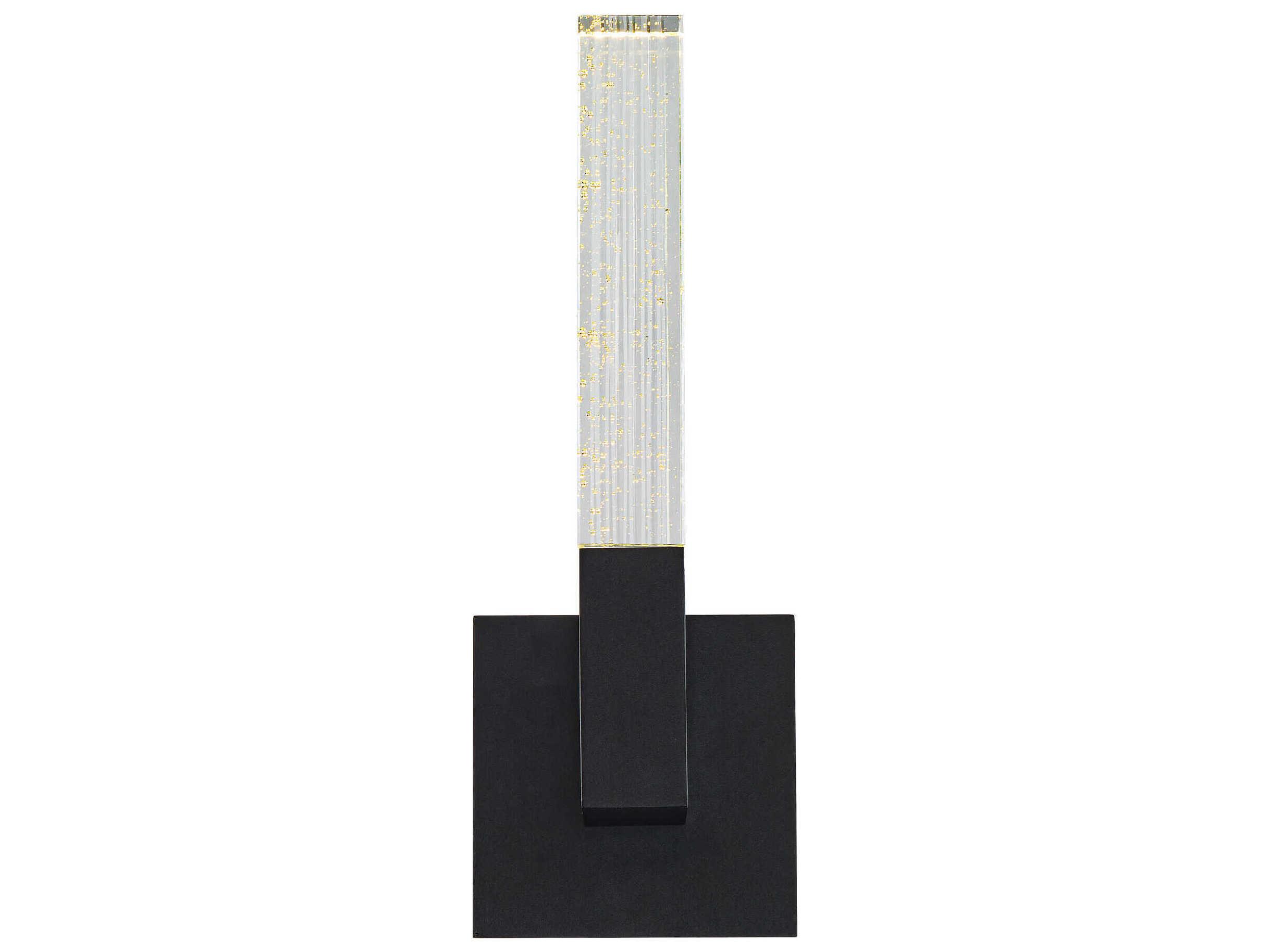 Modern Forms Cinema 1-Light Black Crystal LED Wall Sconce