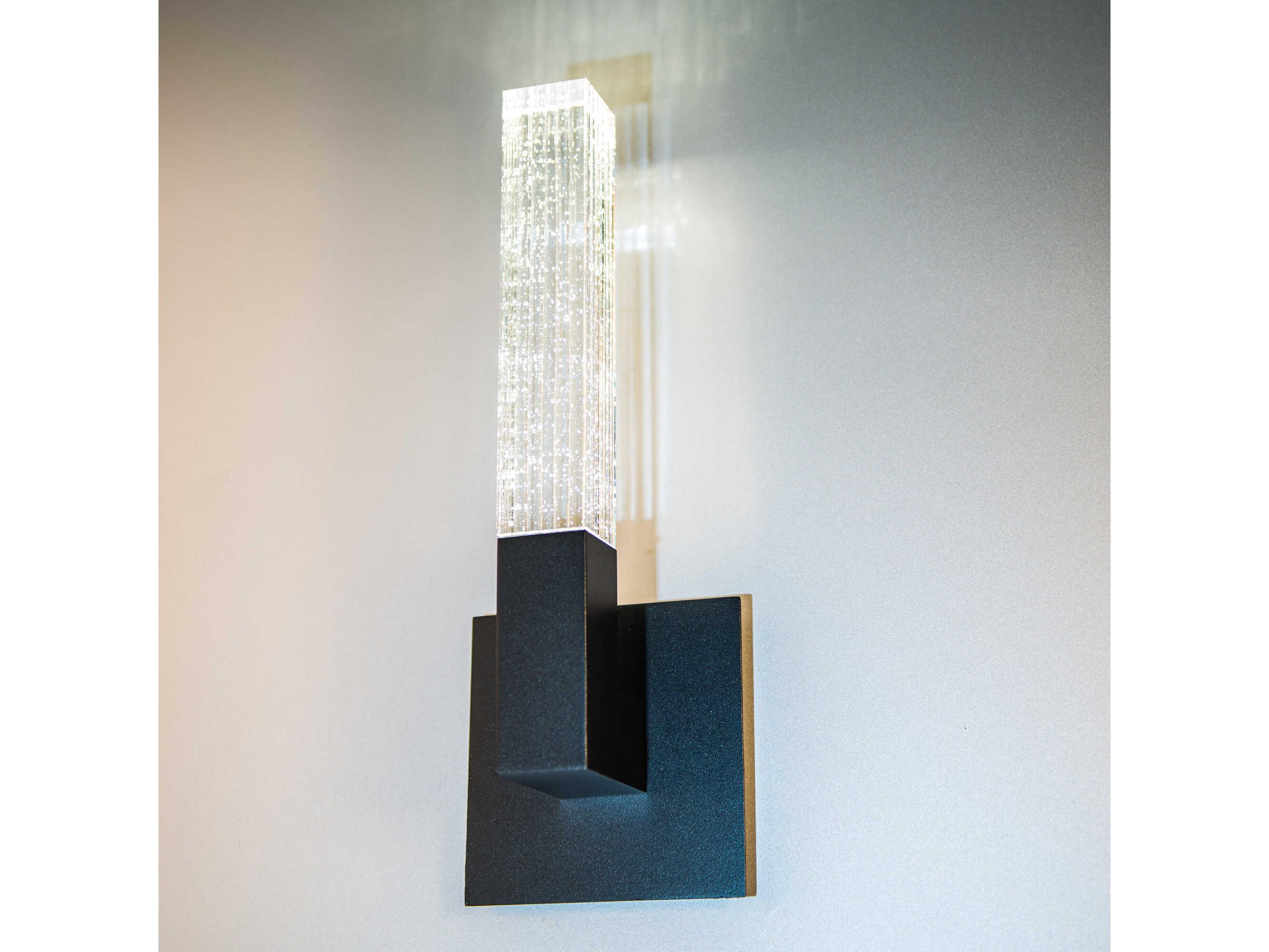 Modern Forms Cinema 1-Light Black Crystal LED Wall Sconce