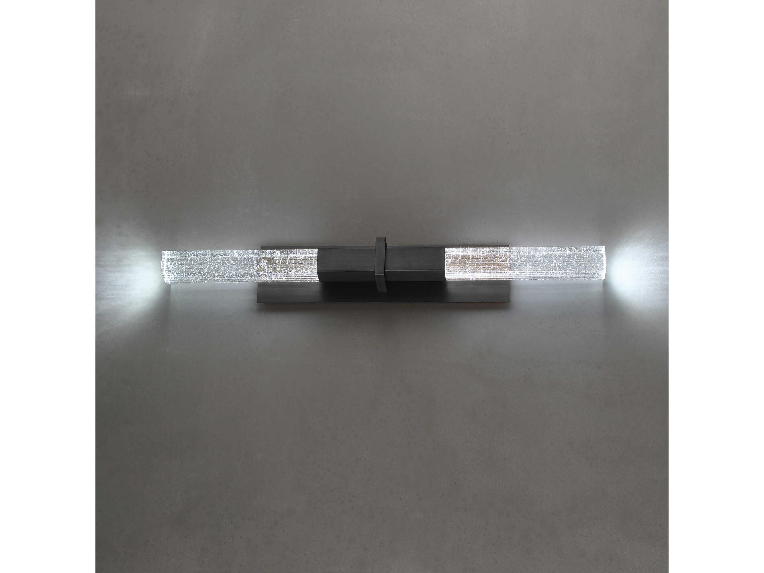 Modern Forms Cinema 2-Light Black Crystal LED Wall Sconce