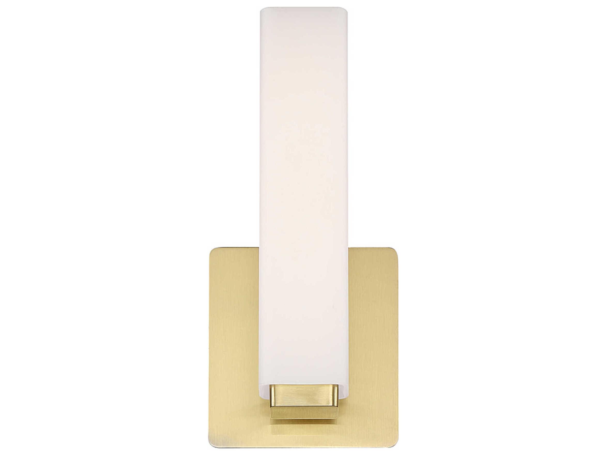 Modern Forms Vogue 1-Light Brushed Brass Glass LED Wall Sconce
