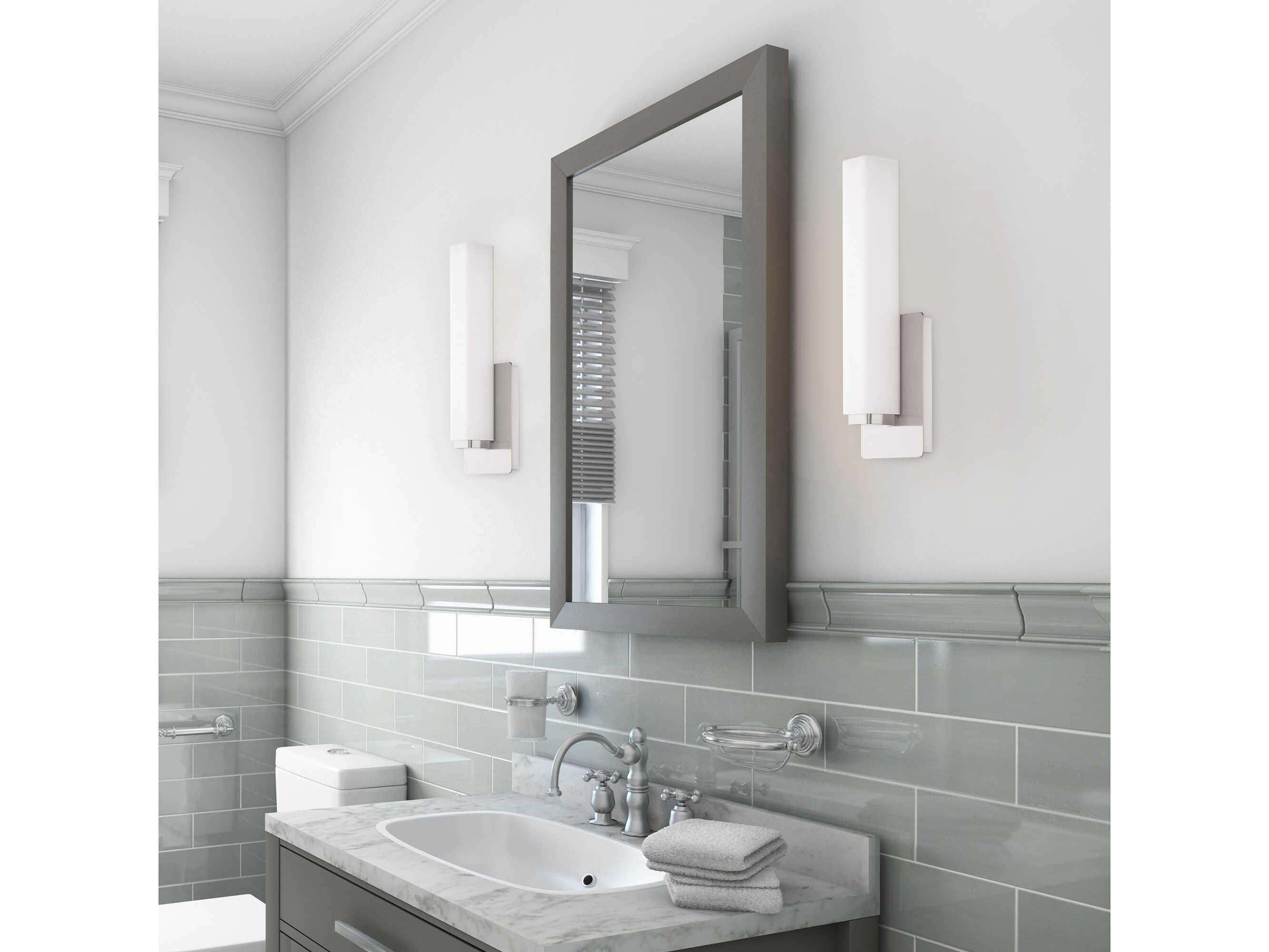 Modern Forms Vogue 1-Light Brushed Nickel Glass LED Wall Sconce